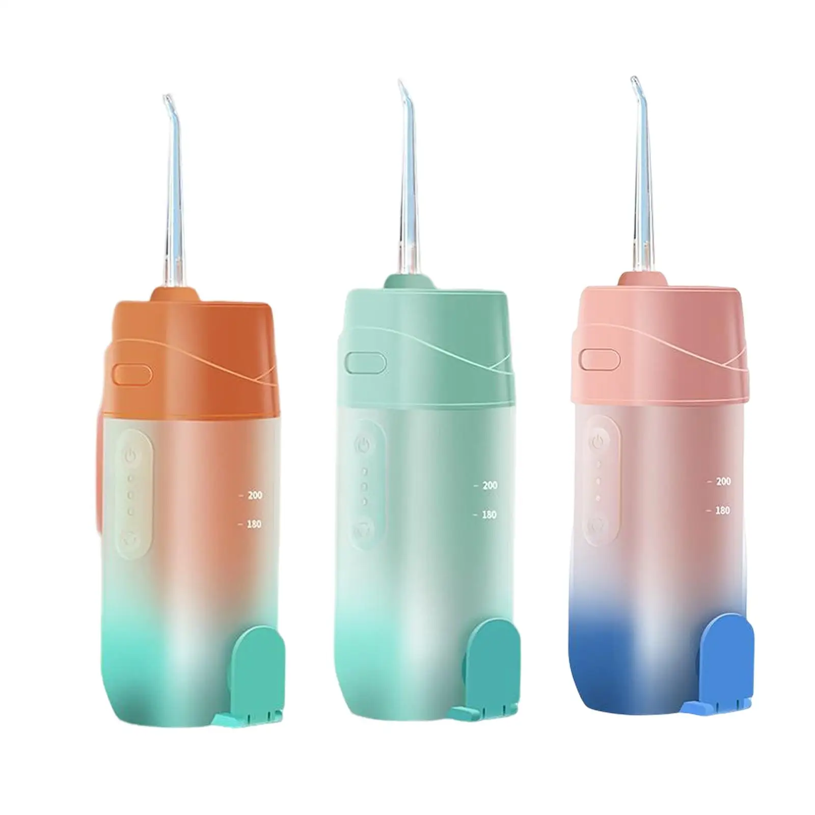 Compact Oral Irrigator Waterproof 200ml Oral Flossing Irrigator with 3 Modes Rechargeable IPX7 , Bathroom, Home,