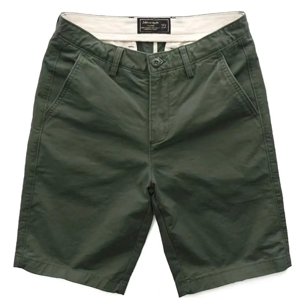 smart casual shorts Short Pants Solid Color Summer Breathable Solid Color Zip Closure Shorts   Cargo Shorts  for Jogging casual shorts