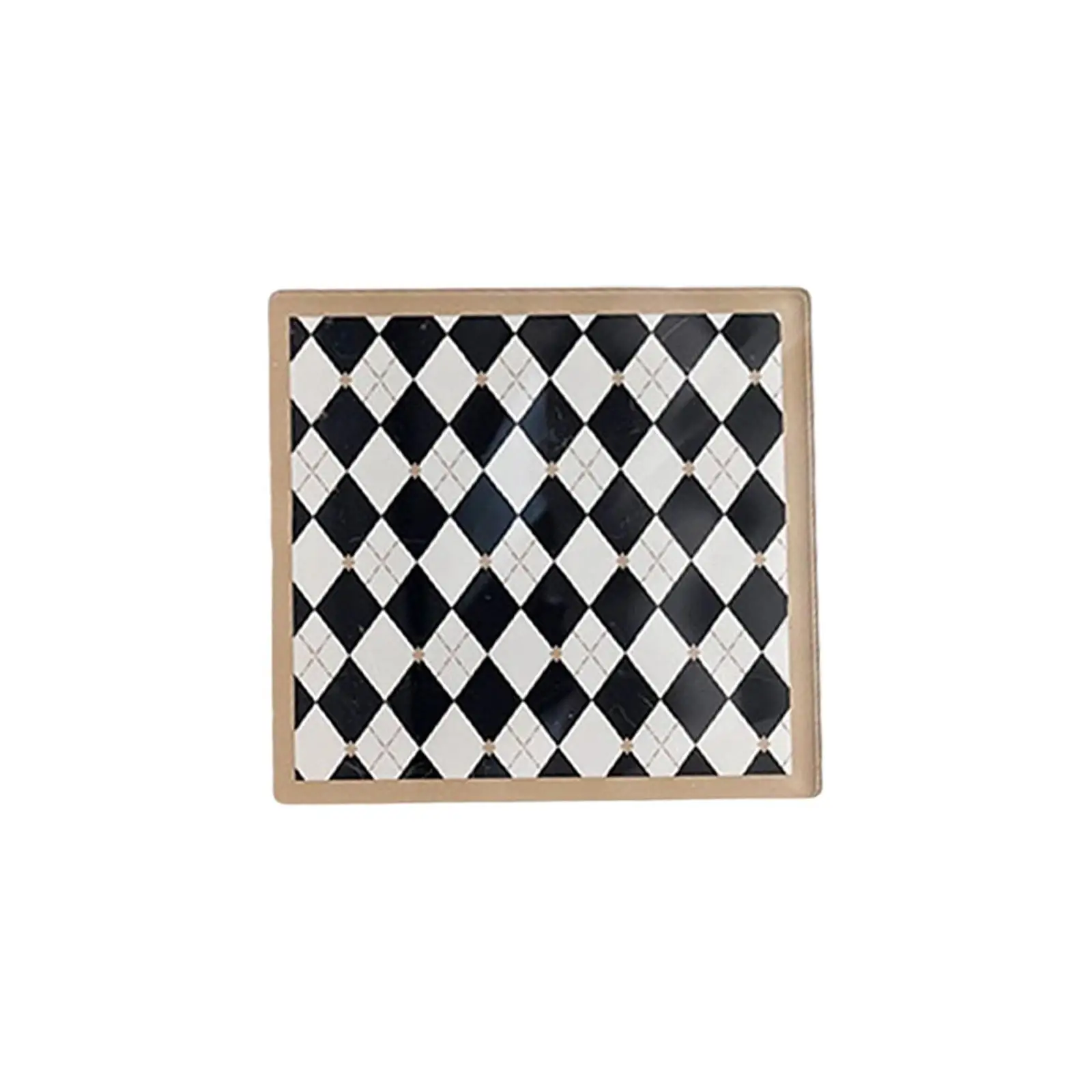 Acrylic Checkerboard Drinks Coaster Home Decoration Cup Holder Placemat Desk