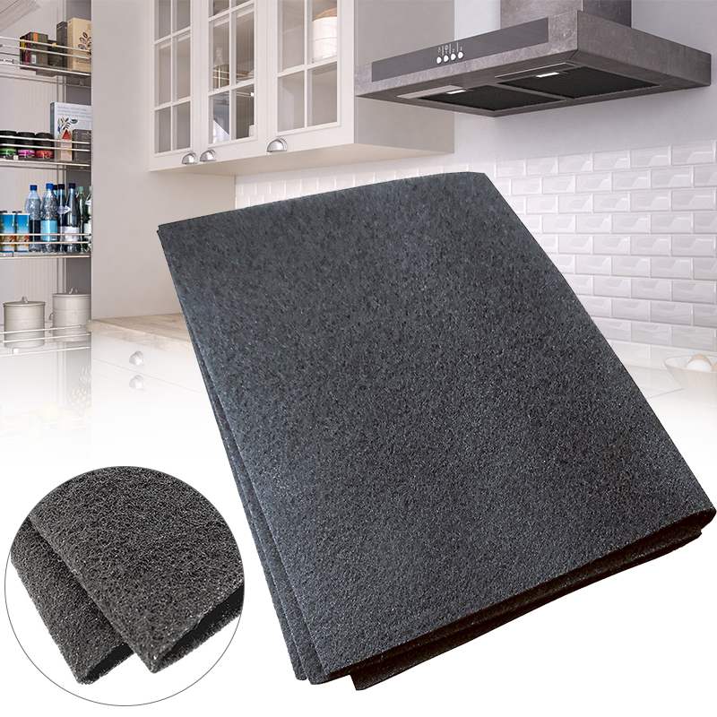 1PC 57X47cm Black Cooker Hood Extractor Activated Carbon Filter Cotton For Smoke Exhaust Ventilator Home Kitchen Range Hood