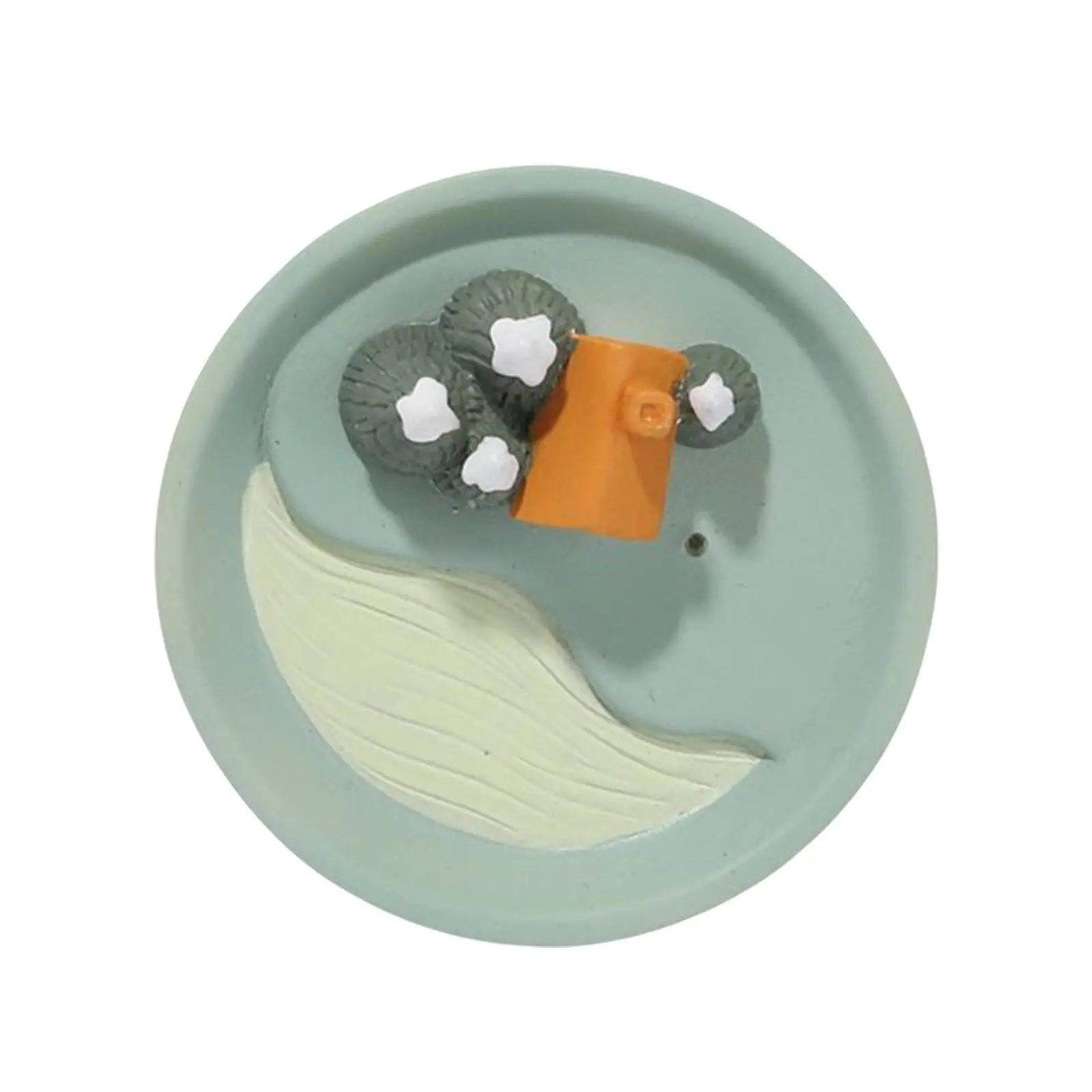 Cute Incense Holder Ornament Landscape Plate Sticks Crafts Resin Home Decoration Desktop Hotel Ring Storage Jewelry