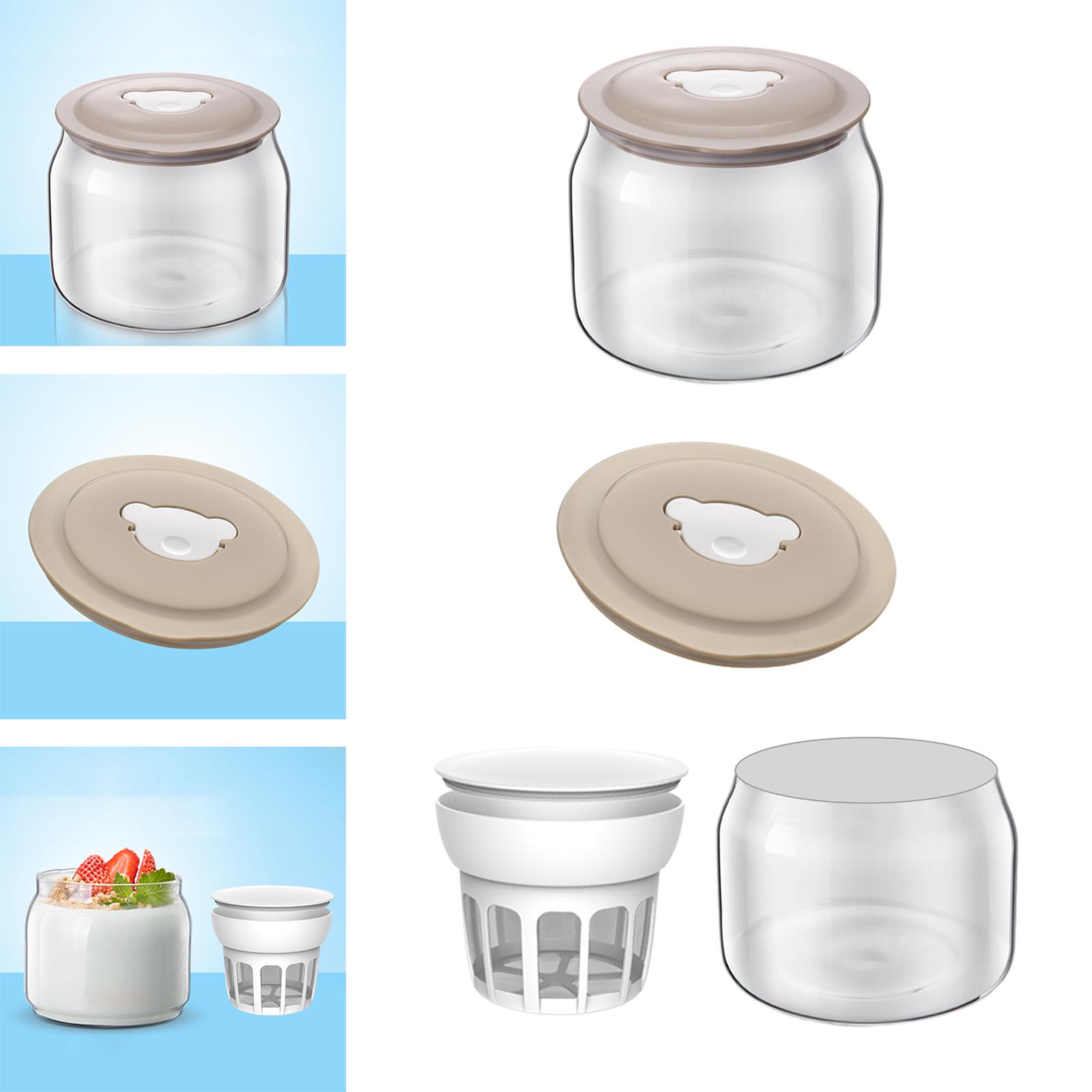 Whey Separator Glass Household Greek Yogurt Filter Soy Milk Tea Jar for Yogurt Maker Machine Pudding Homemade Jams Jelly