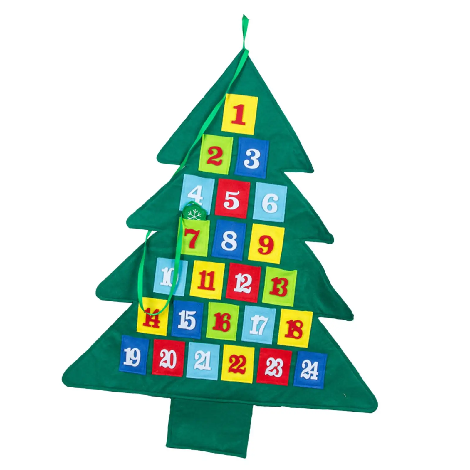 Christmas Hanging Calendars 24 Day Reusable Non Woven Advent Calendar for Home Xmas Party New Year Ornaments