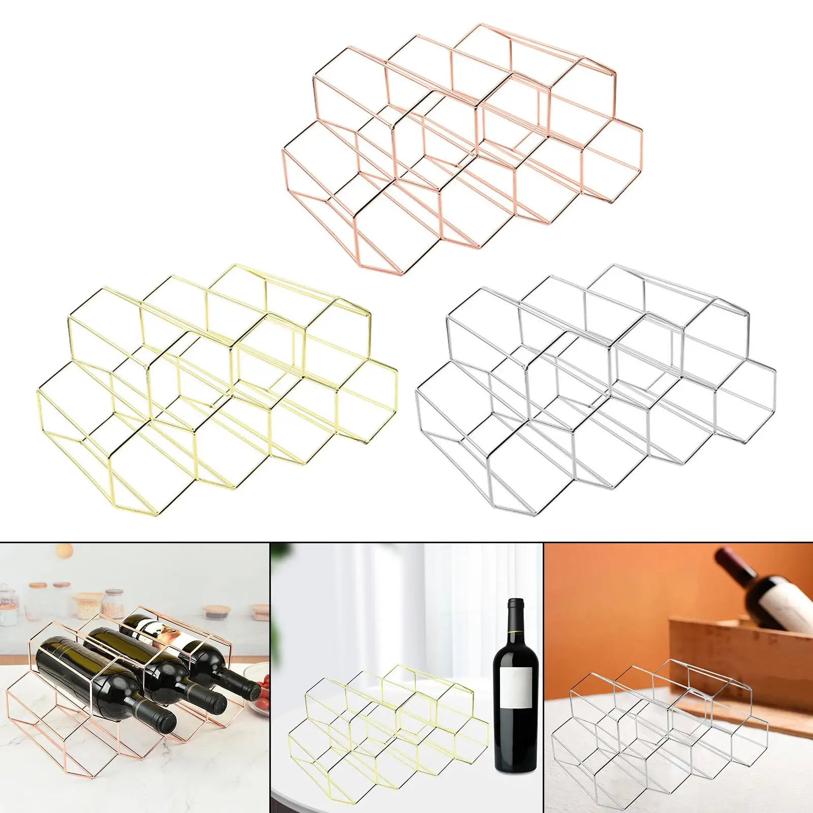 Countertop Wine Rack Creative Freestanding Wine Bottle Holder for Home Decor