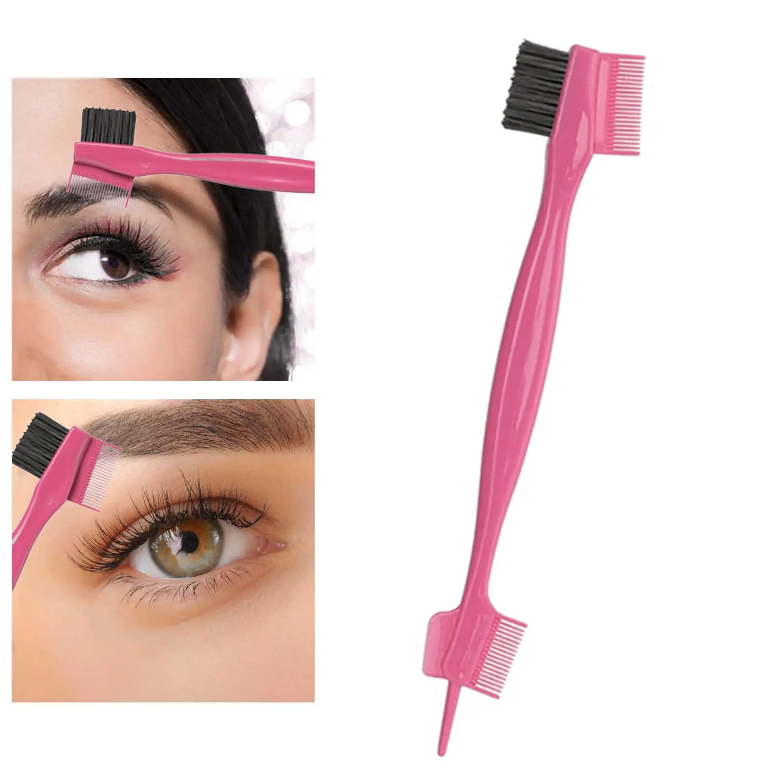 Eyebrow Brush Comb Multifunctional Double-Sided Plastic Sharper for Makeup women