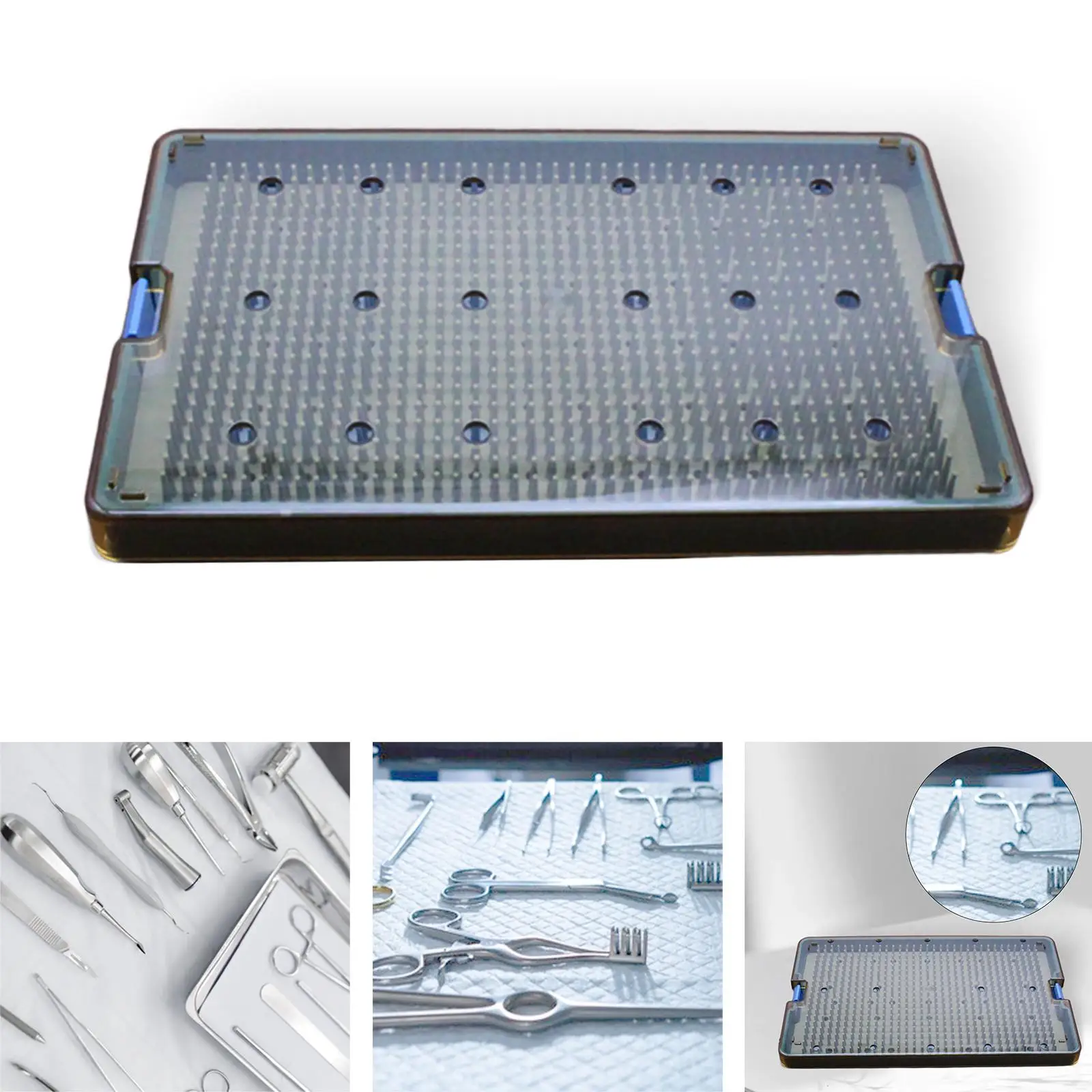 Sterilization Cassette Rack Box Easy to Clean Instruments Disinfection Box Autoclavable Box Sterilization Tray for Ophthalmic