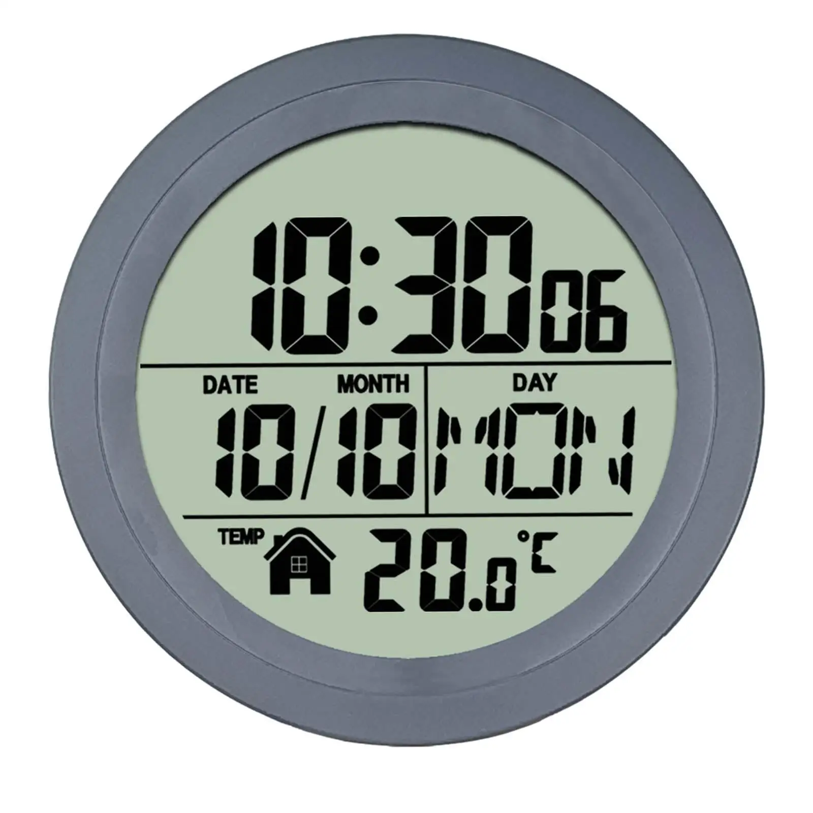 5.7inch Round Digital Shower Clock Clock Suction Cup Lightweight Dustproof