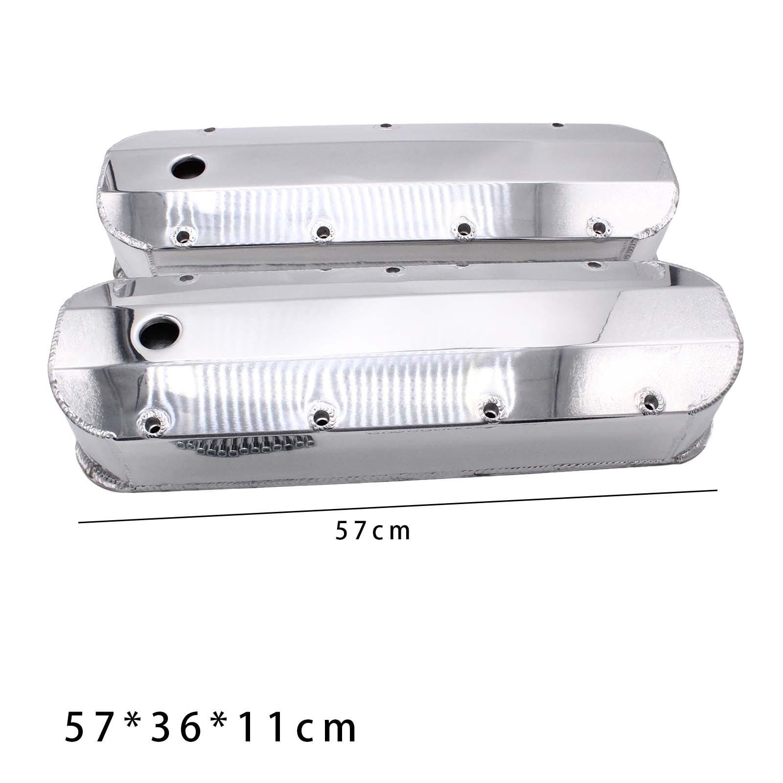 Car Aluminum Valve Covers Polished with Bolts with Holes Welded Baffles for Big