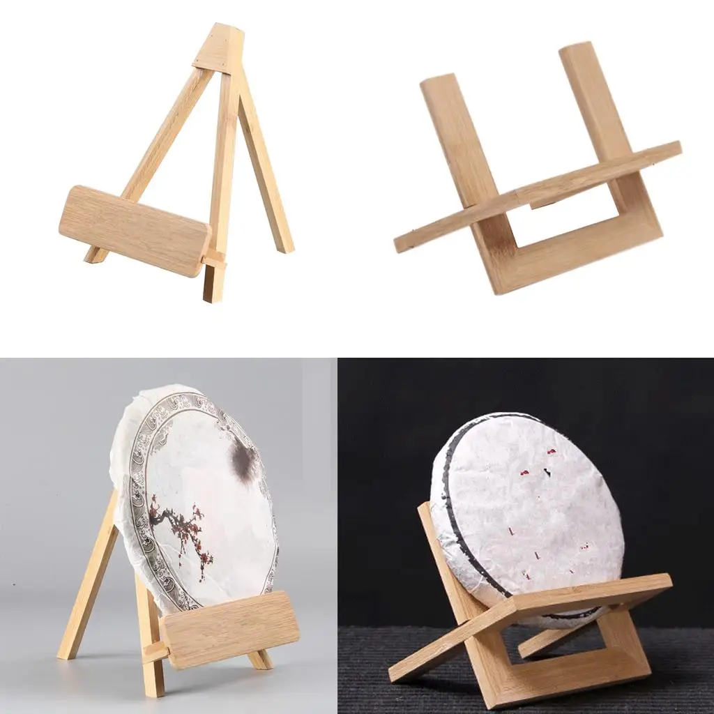 Natural Wood Easel Photo Painting Display Stand Tea Cake Card Holder