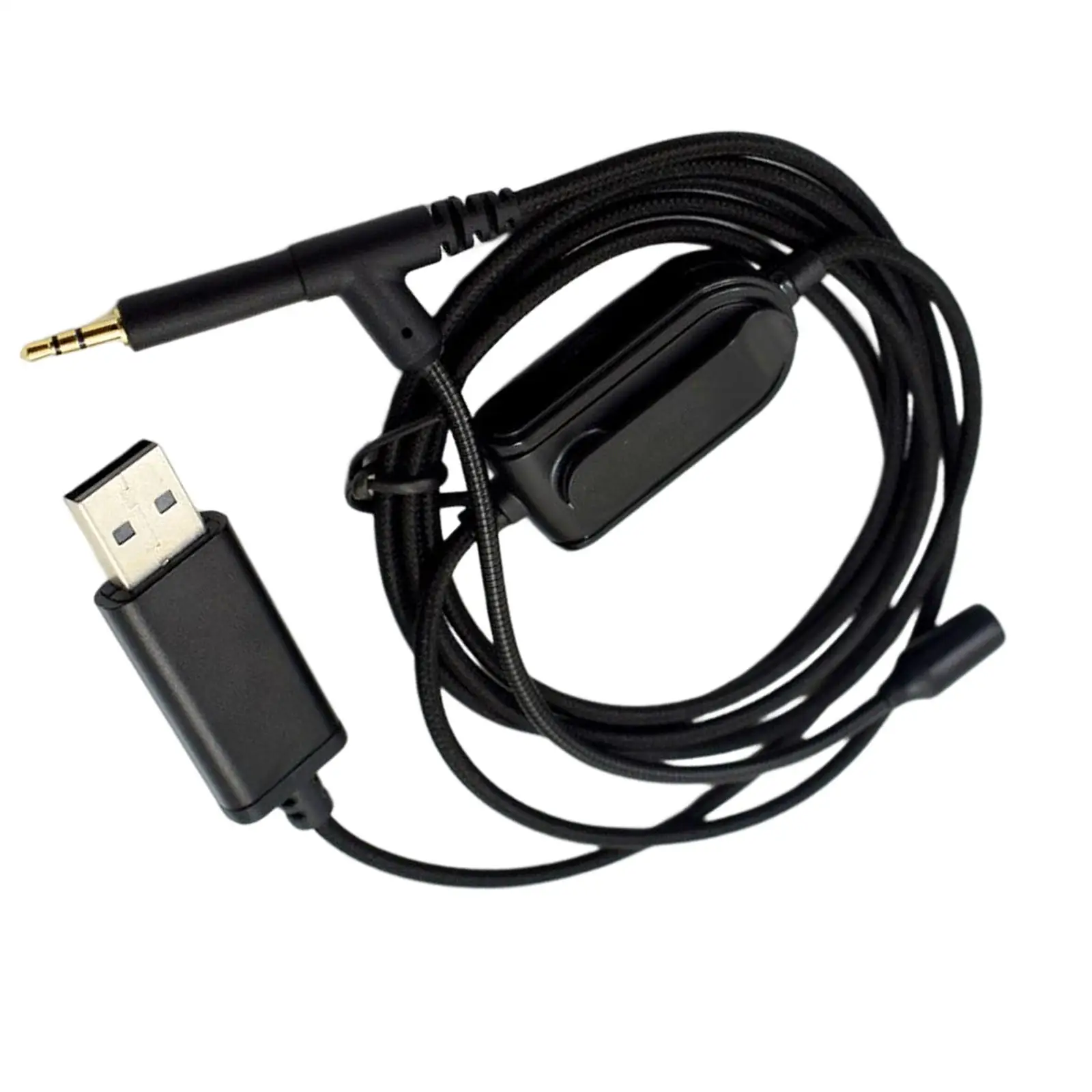 1.8 to 2.5mm Earphone Audio Cable, with Mic and Volume Control,Plug and Play Stereo Cord Cord for QC35 Y55 Y45 Y50 QC45