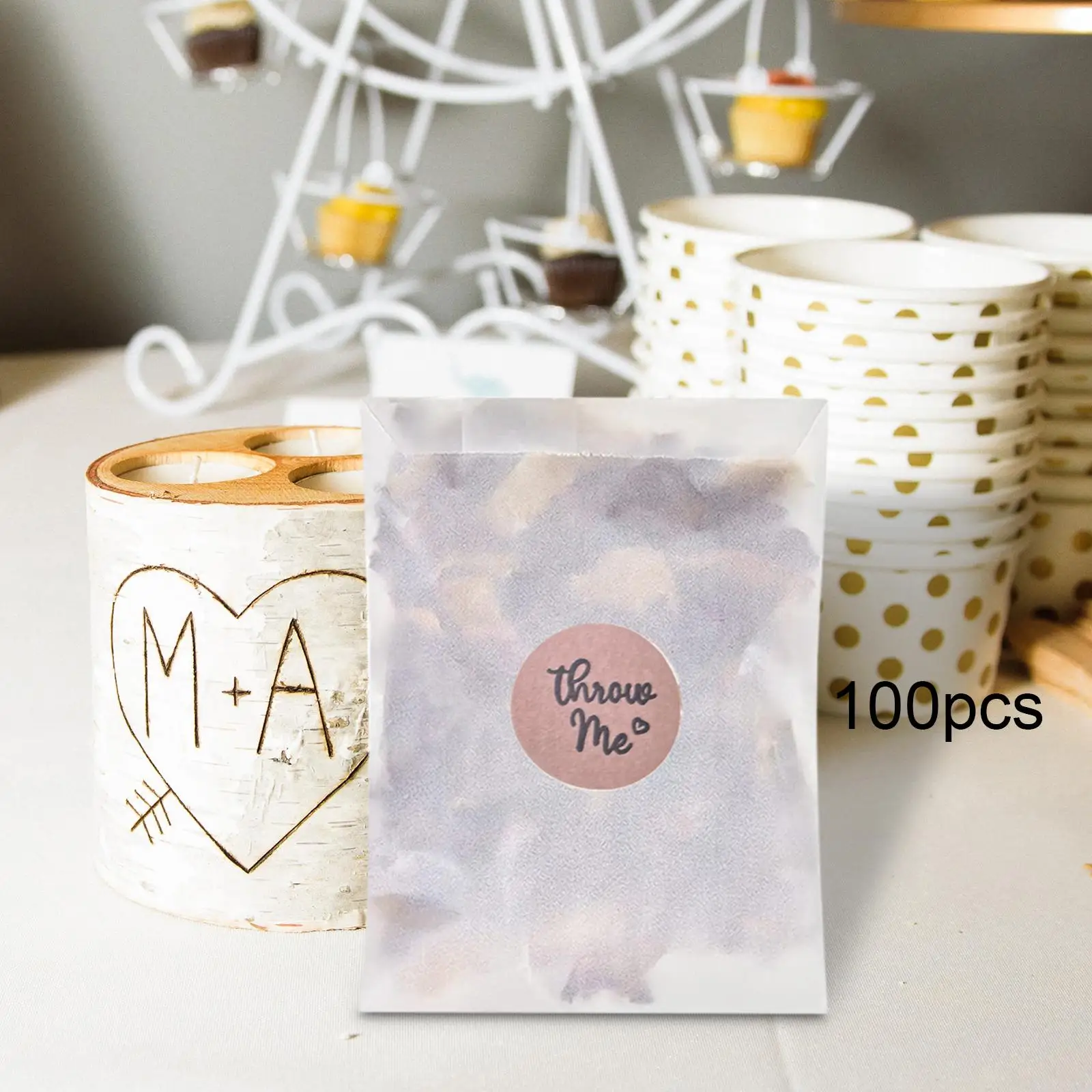 100 Pieces Wedding Favor Bags Paper Bags for Party Favor Candies