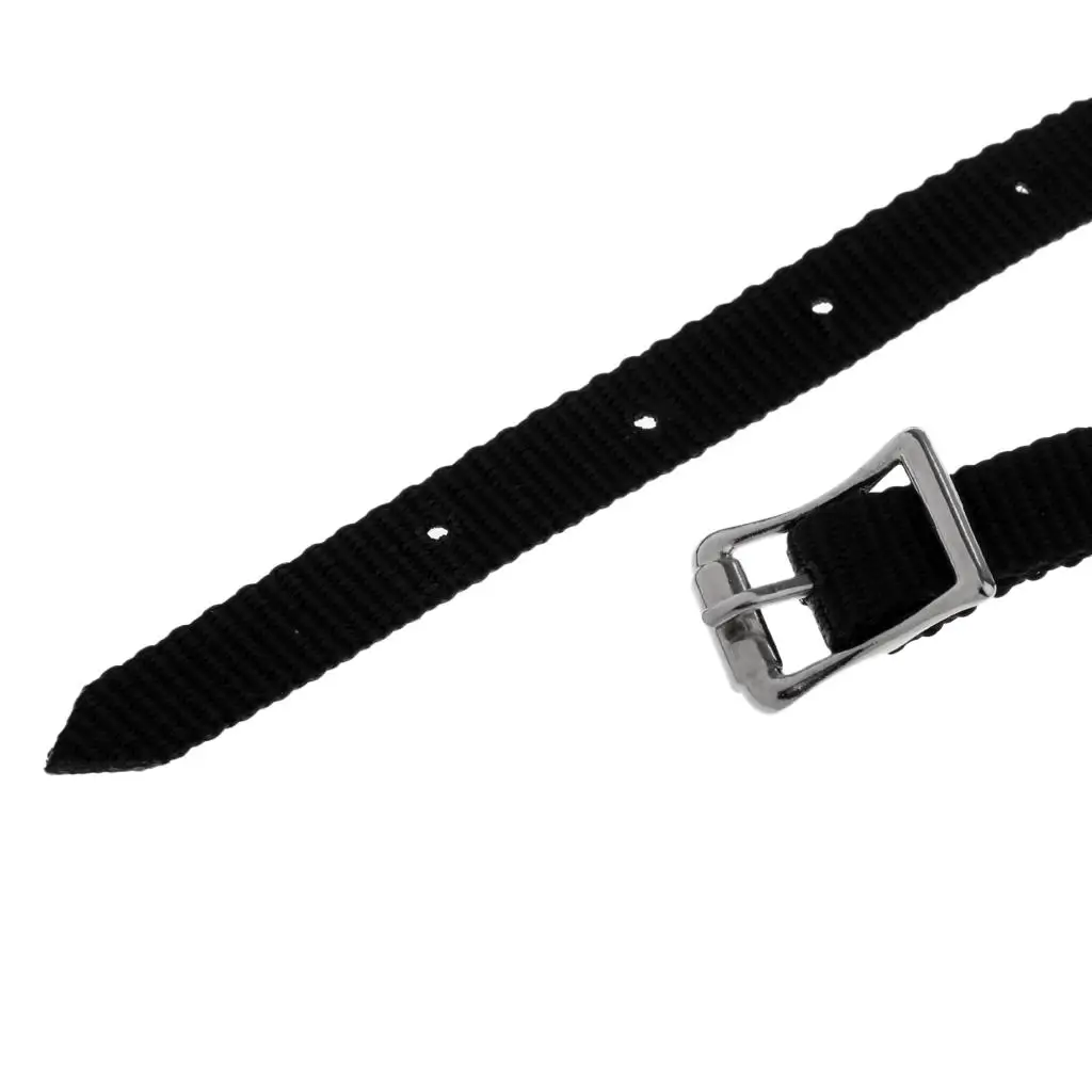 2 Thickened Weaved English Straps Horse Riding Black