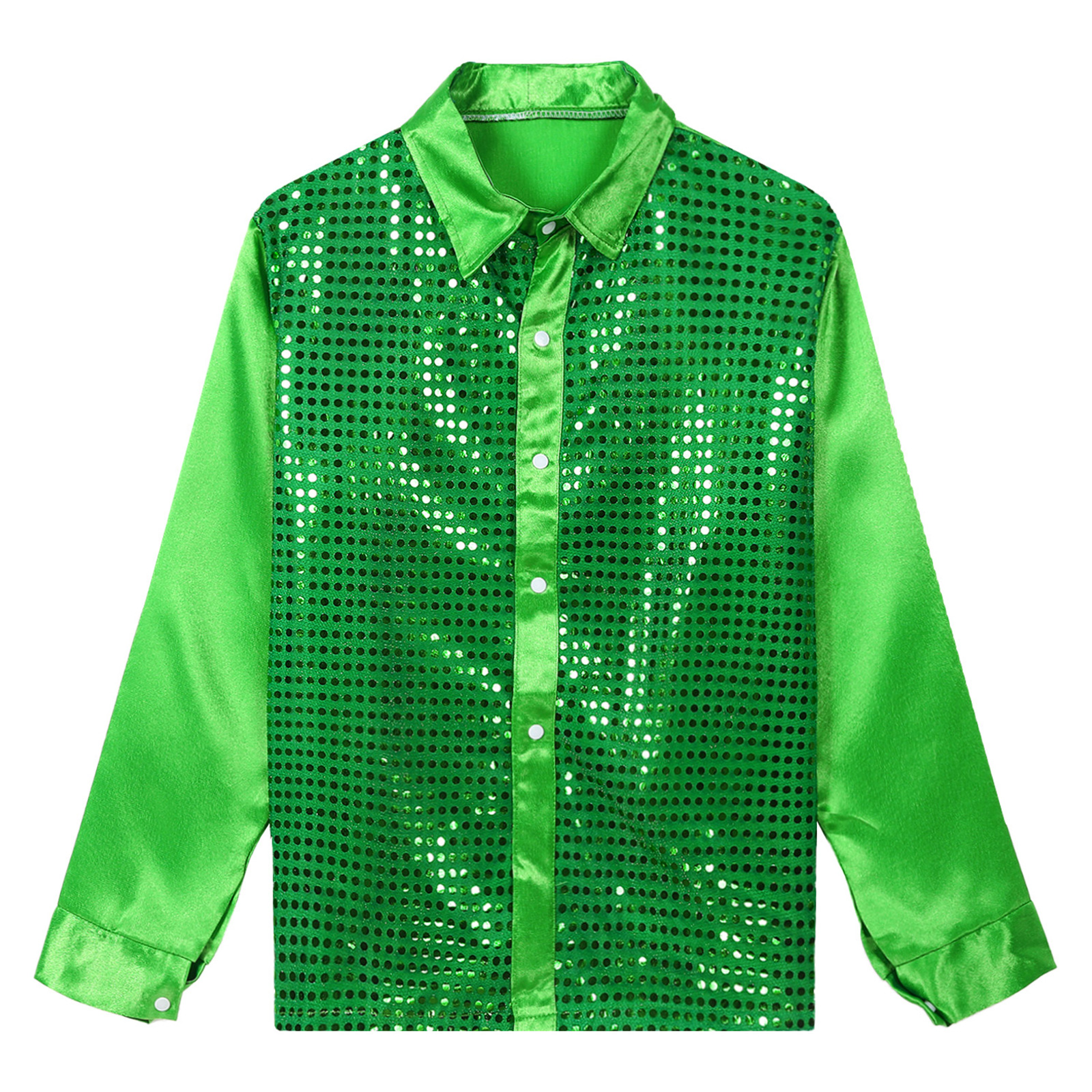 Männer Hip Hop Jazz Latin Dance Tops Langarm Shiny Pailletten Revers Hemd Tops Nachtclub Party Pole Dance Leistung Dancewear – Detail 29