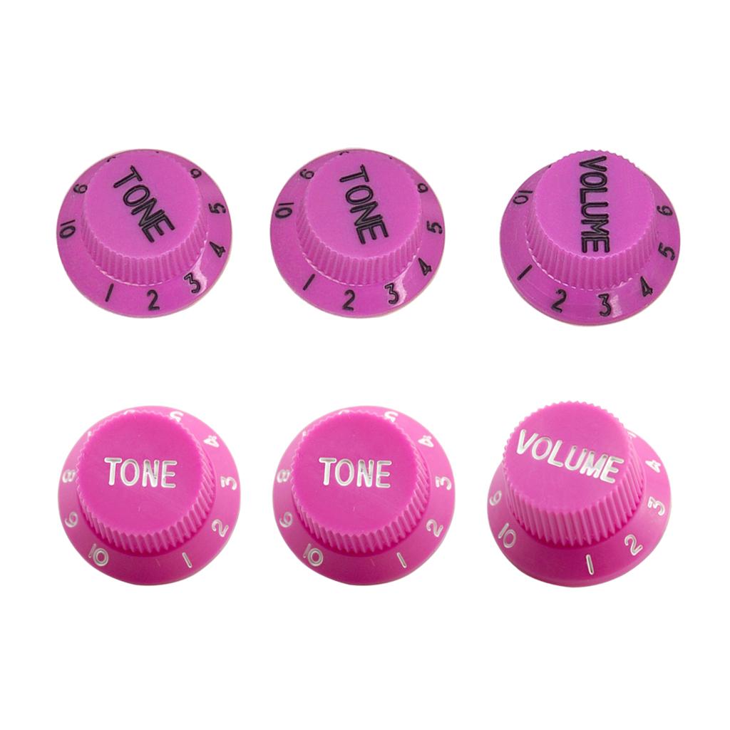 3pcs Bell Style Guitar Speed Knobs 1 Volume&2   for  ST Squier SQ