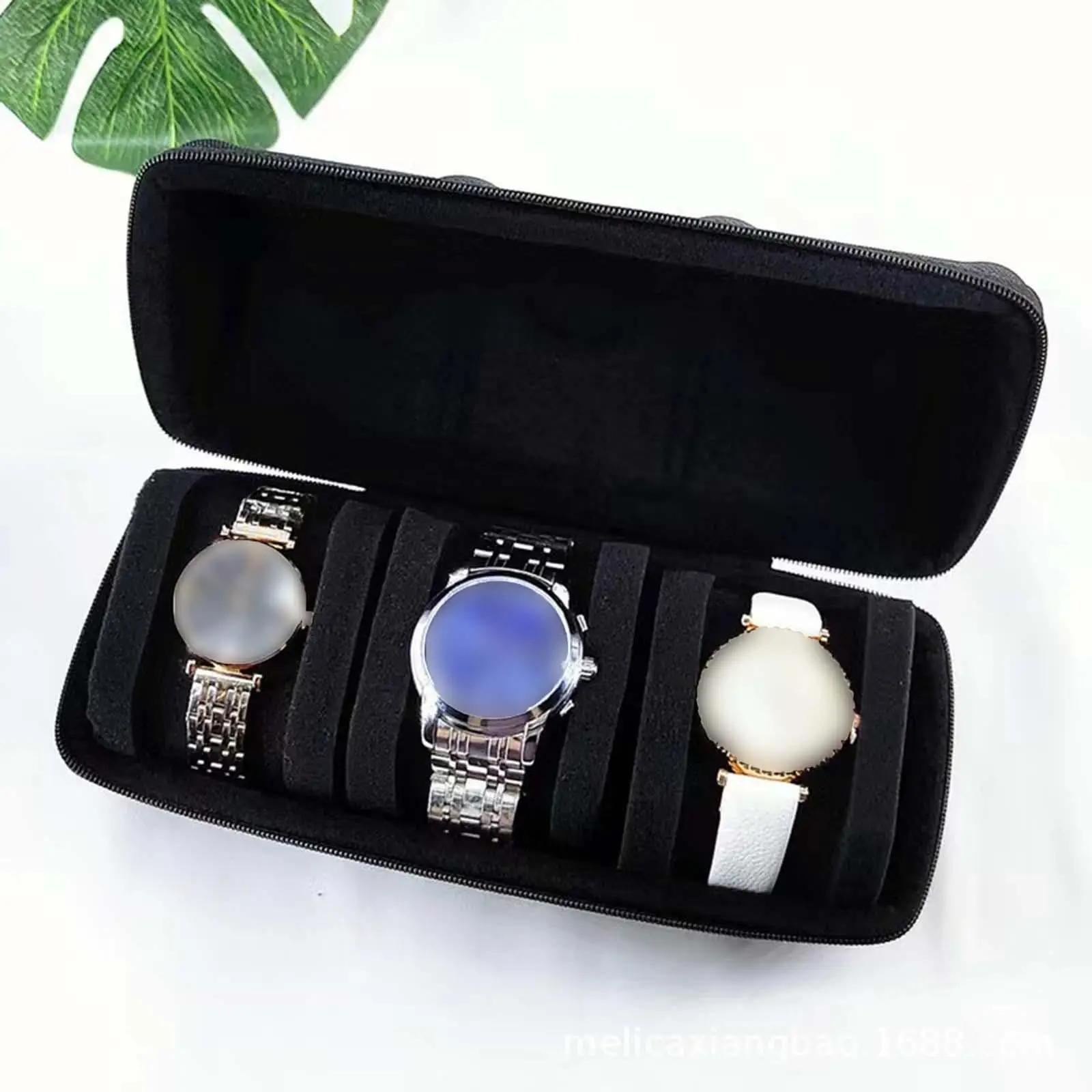 Watch Holder Box with Handle Removable Pillows Watches Organizer Watch Case