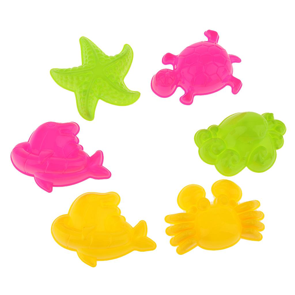 Set of 6 Sea Animal  Clay  Beach Park Indoor Toy Random Color
