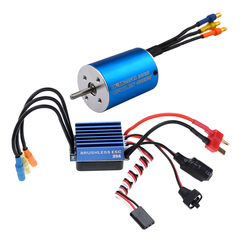 2838 4500KV 4P Sensorless Brushless +35A Brushless ESC /12 1/14 1/16  Car 