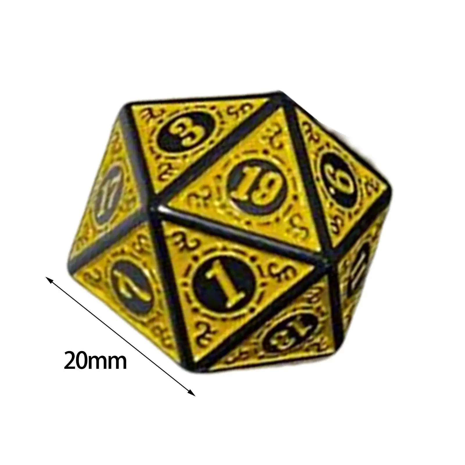 20x Polyhedral Dices Set Entertainment Toys Party Favors Acrylic Dices Dices Games D20 Dices Set for Party KTV Bar Board Game