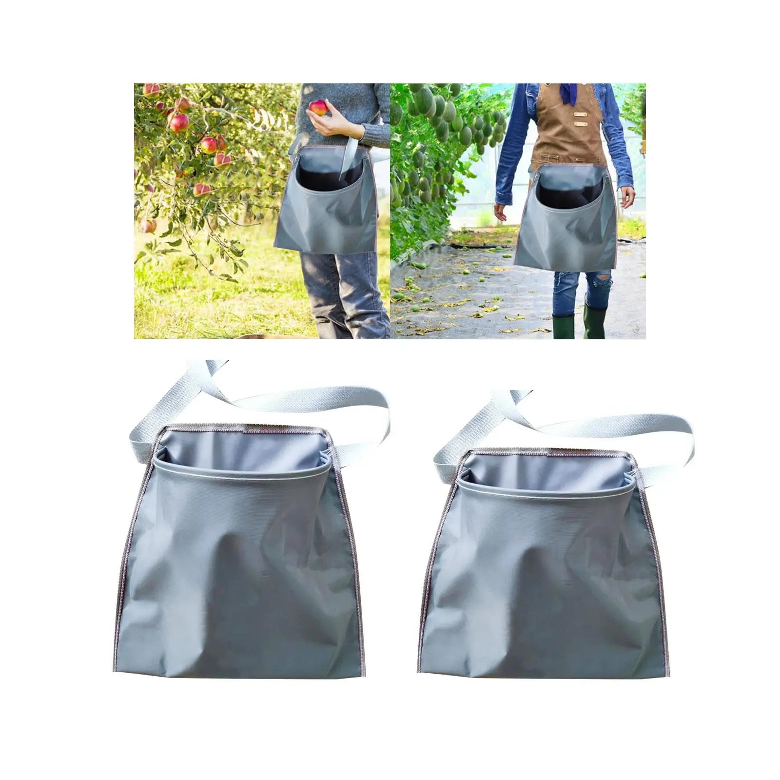 Fruit Storage Apron Pouch Heavy Duty Agricultural Picking Bag Harvest Apron for Orchard Hunting Outdoor Vegetable Farm