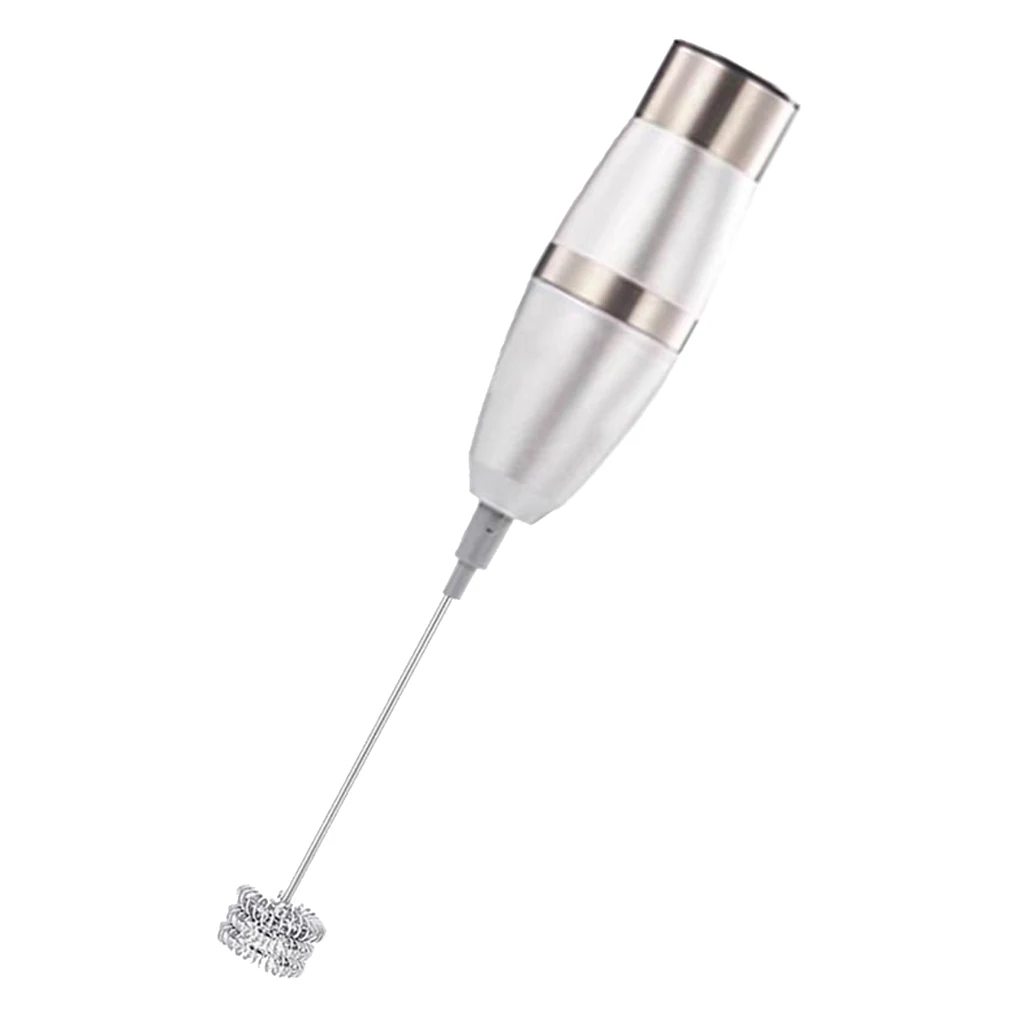 Handheld Electric Coffee Stirrer Stainless Steel Milk Frother Drink Whisk