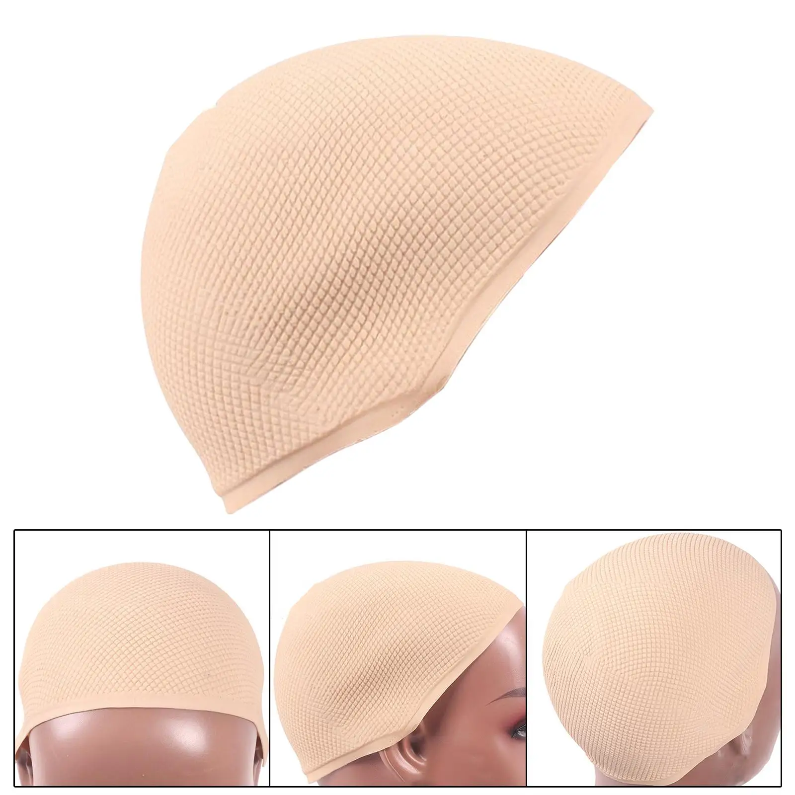 Silicone caps for Mannequin Head Invisible Elastic Wig Display Supplies Artificial Scalp Cap
