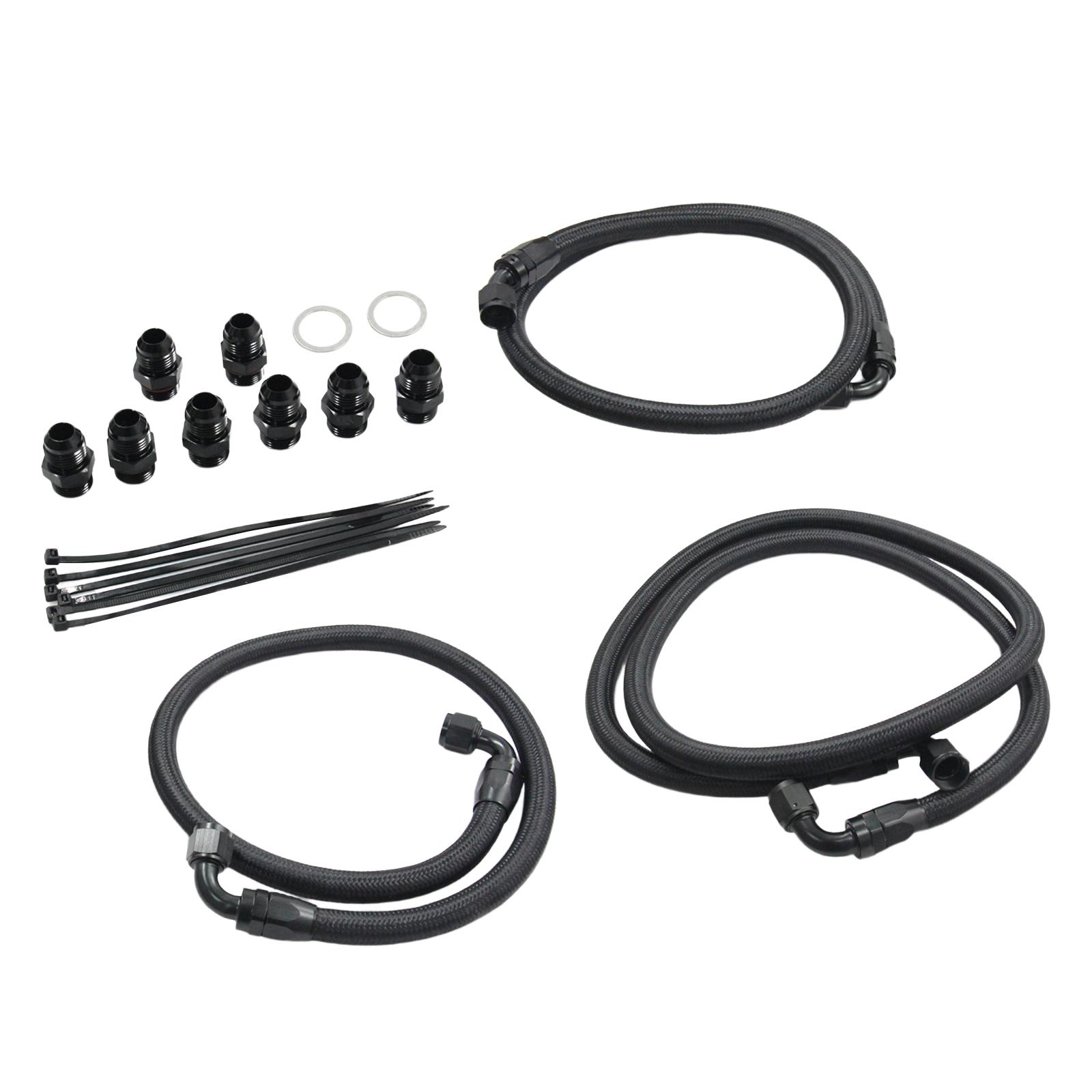 Hose Fitting Kit 10AN Transmission Cooler Hose Universal Oil Cooler Tube Pipe