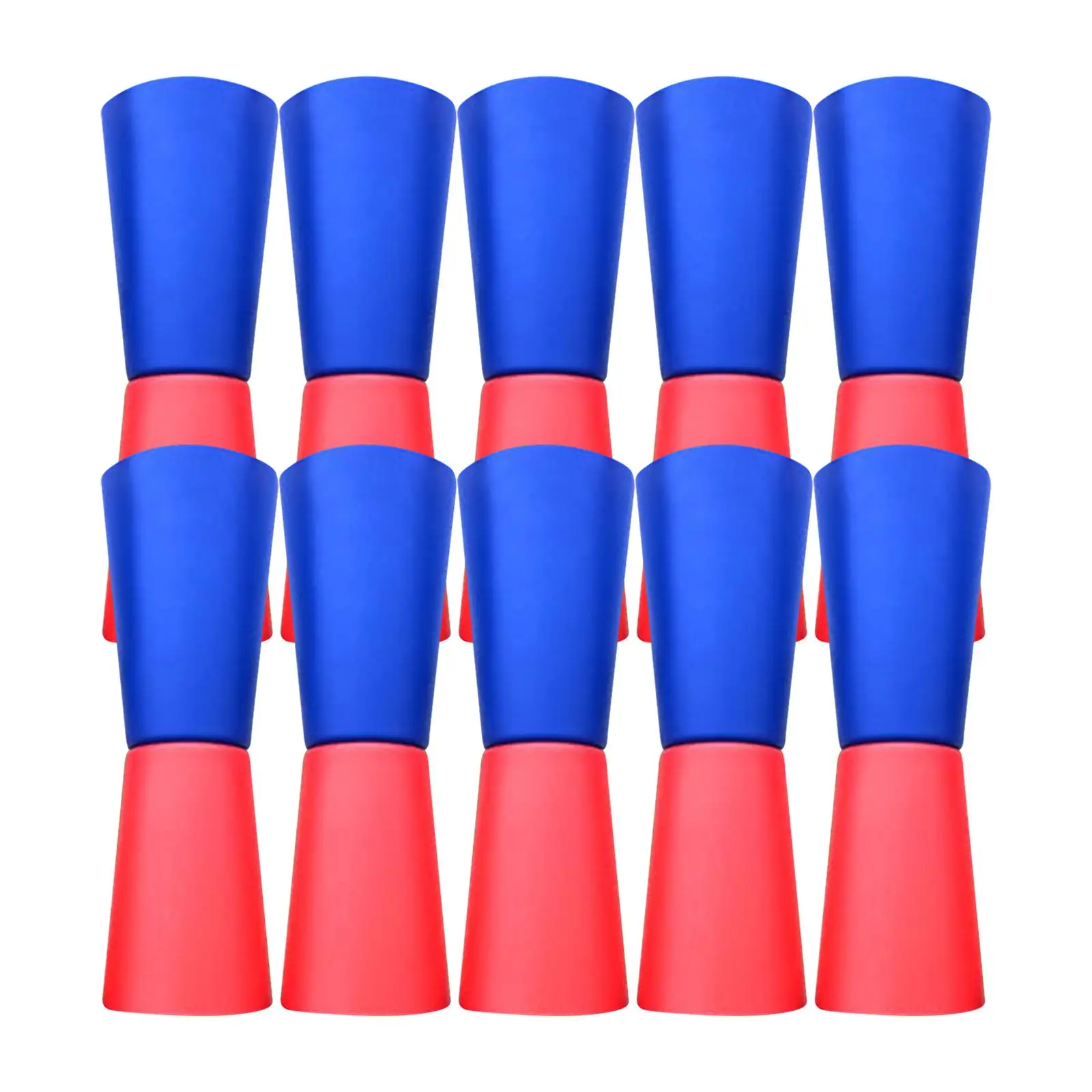 10Pcs Flip Cups Speed Agility Training Sport Equipment Reversed Cups Aid for Kindergarten Gym Rugby Activity Festive with Net