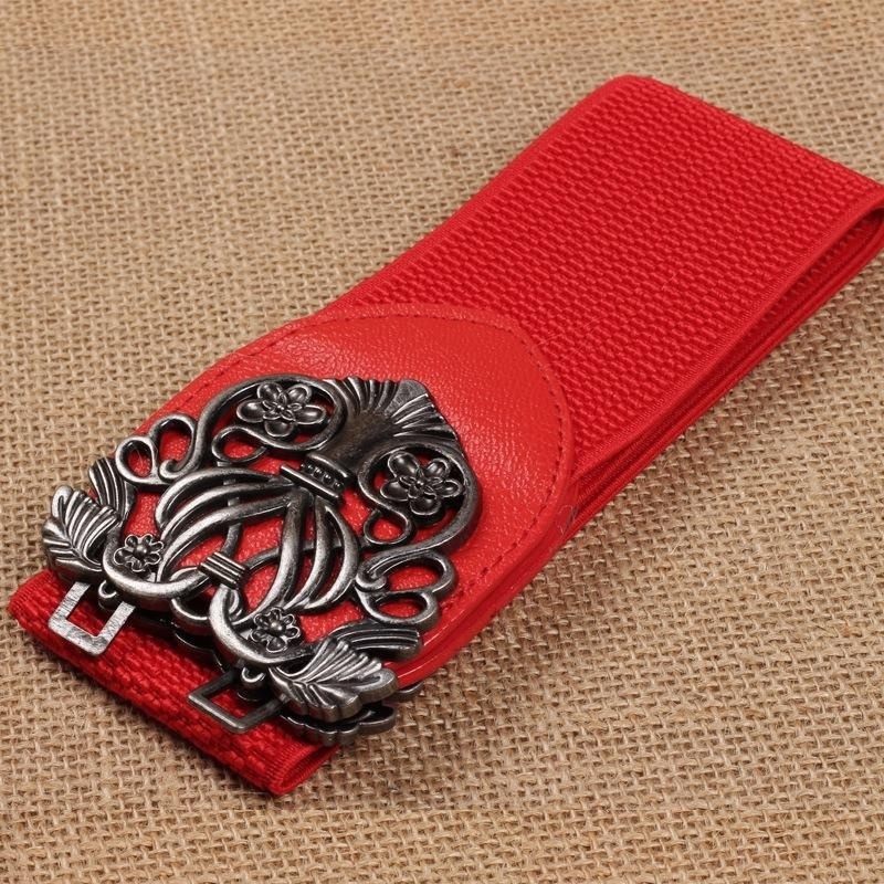 Palast Vintage Metall geschnitzt breiten Gürtel neue Mode accessoires Legierung Blume Vintage Leder Gürtel Gürtel bänder für Frauen – Detail 3