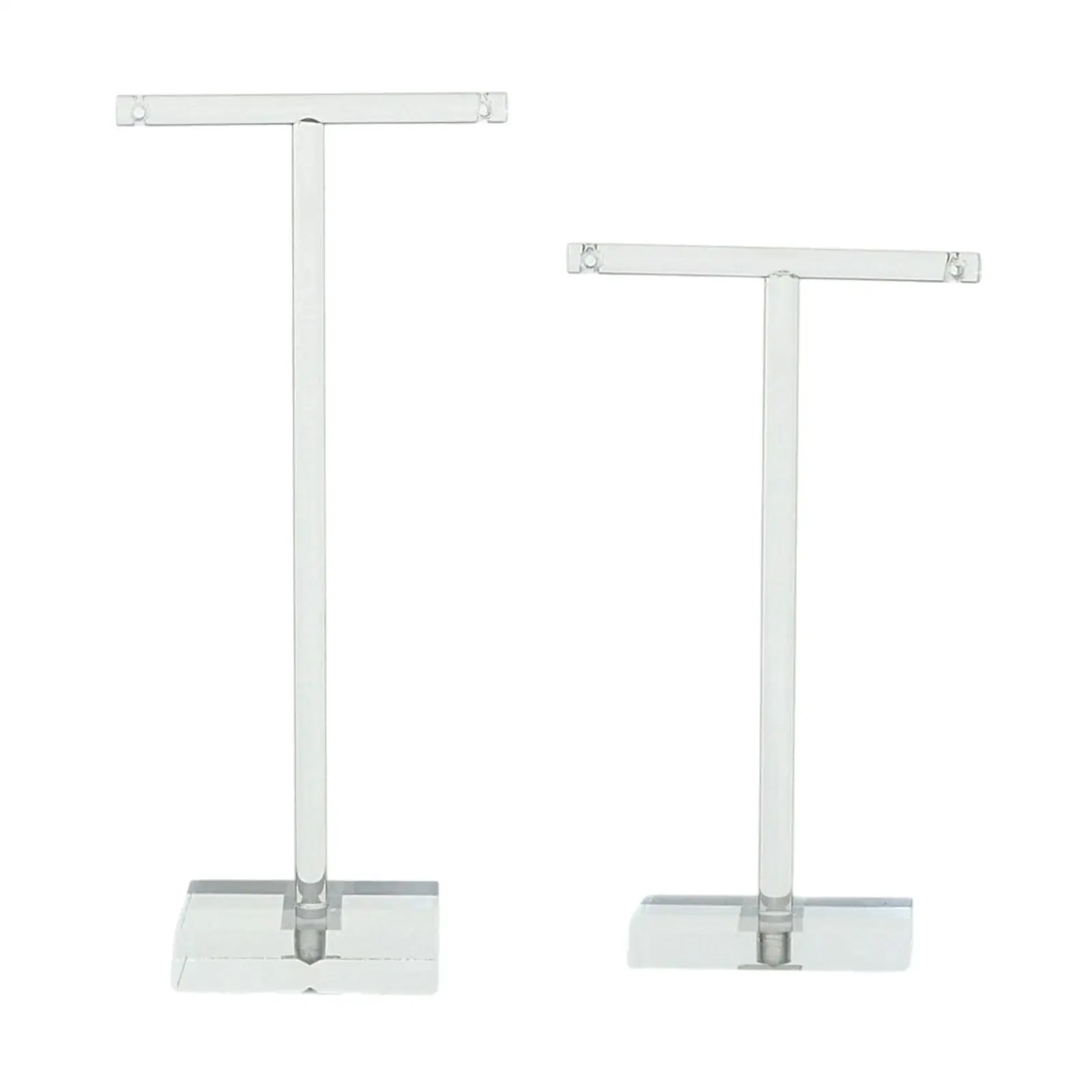 2 Pieces Jewelry Organizer T Bar Stable Base Acrylic Earring Stand Earring Display Stand for Desktop Home Vanity Store Dresser