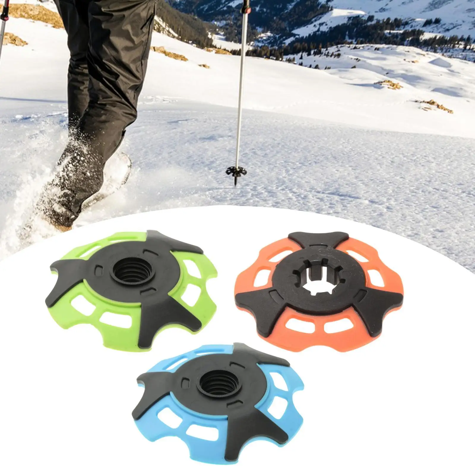 Trekking Pole Snowflake Basket Hiking Sticks Portable Lightweight Replacement Part Durable Ski Pole Basket for Outdoor Camping