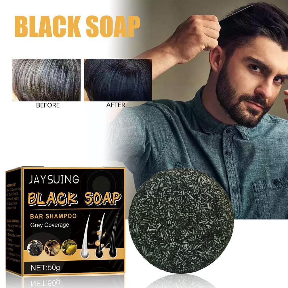 Best of 50g Grey Gloss Black Soap Repair Gray White Hair Color Natural Of Loss Anti Dye Hair Conditioner Hair Treatment Reviews & Tips