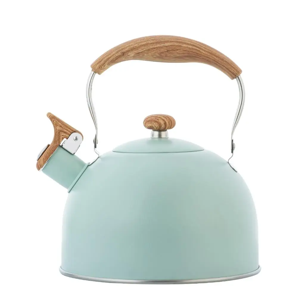 2.5L Whistling Teapot Strong Compatibility Boiling Kitchenware for Camping Gas Stoves Induction Cookers Dining Hot Water