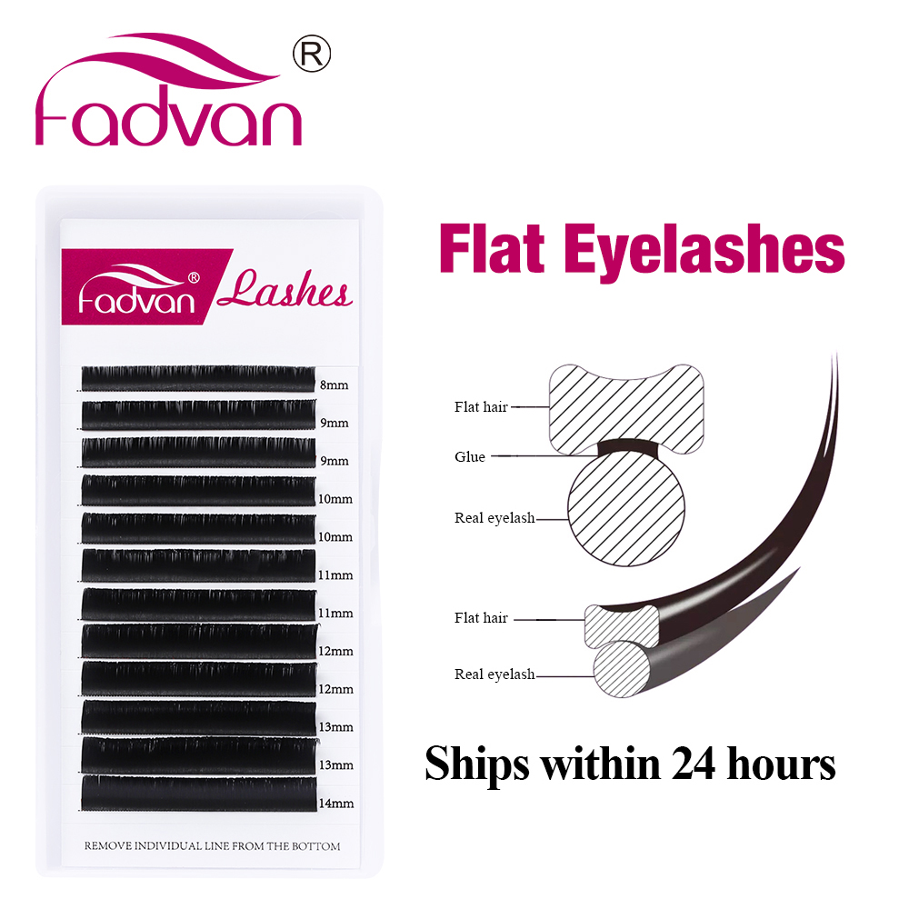 Best of Fadvan Ellipse Flat Eyelash 0.15 / 0.20 Silk Classic Individual Lashes Extension Natural Faux Mink Eyelashes Wire Matte Black Reviews & Tips