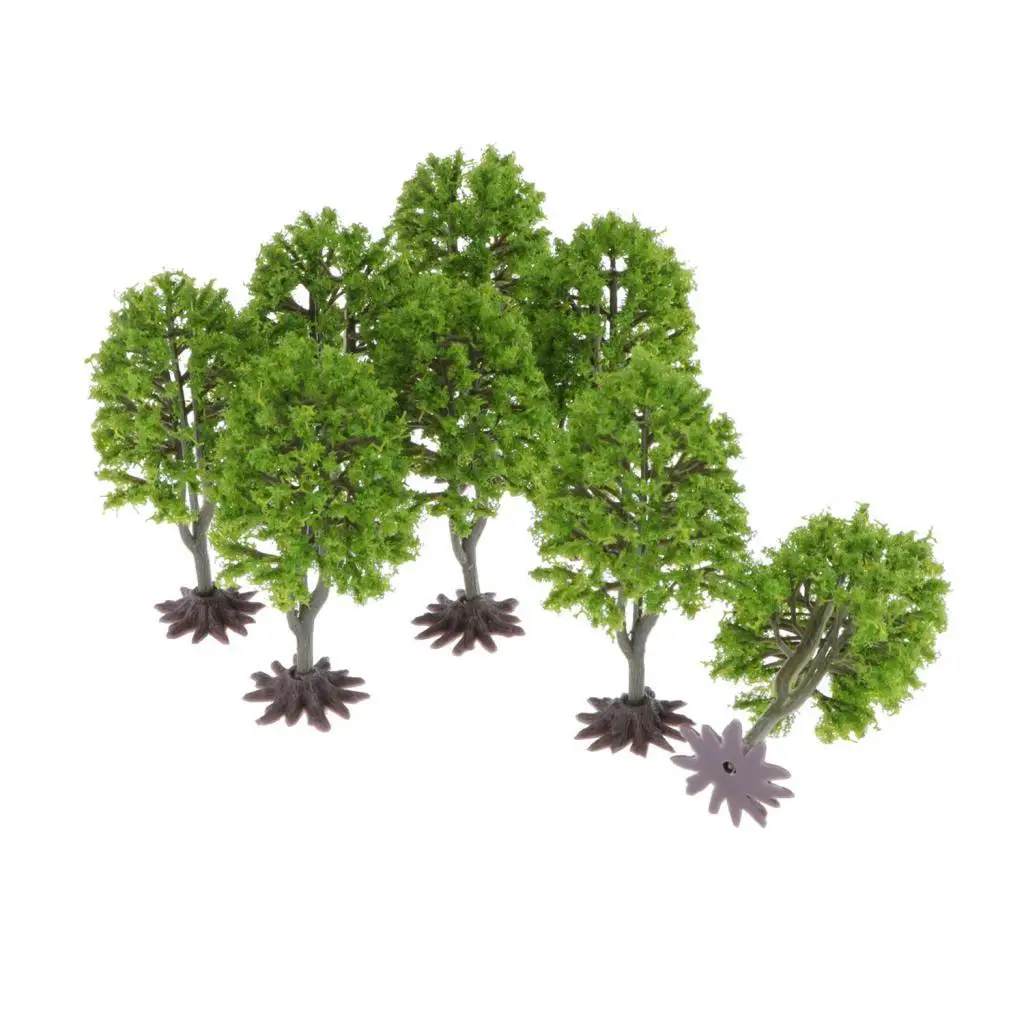 8Pcs Model Tree Scenery Train Railway Diorama Garden DIY Scenery Ornaments