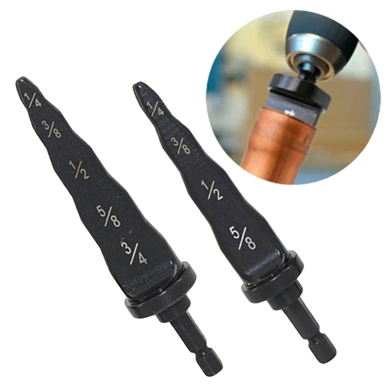 2 Pieces Pipe Expander Drill Manual Tool Multifunction Swaging Tool Air Conditioner Copper Pipe Expander 