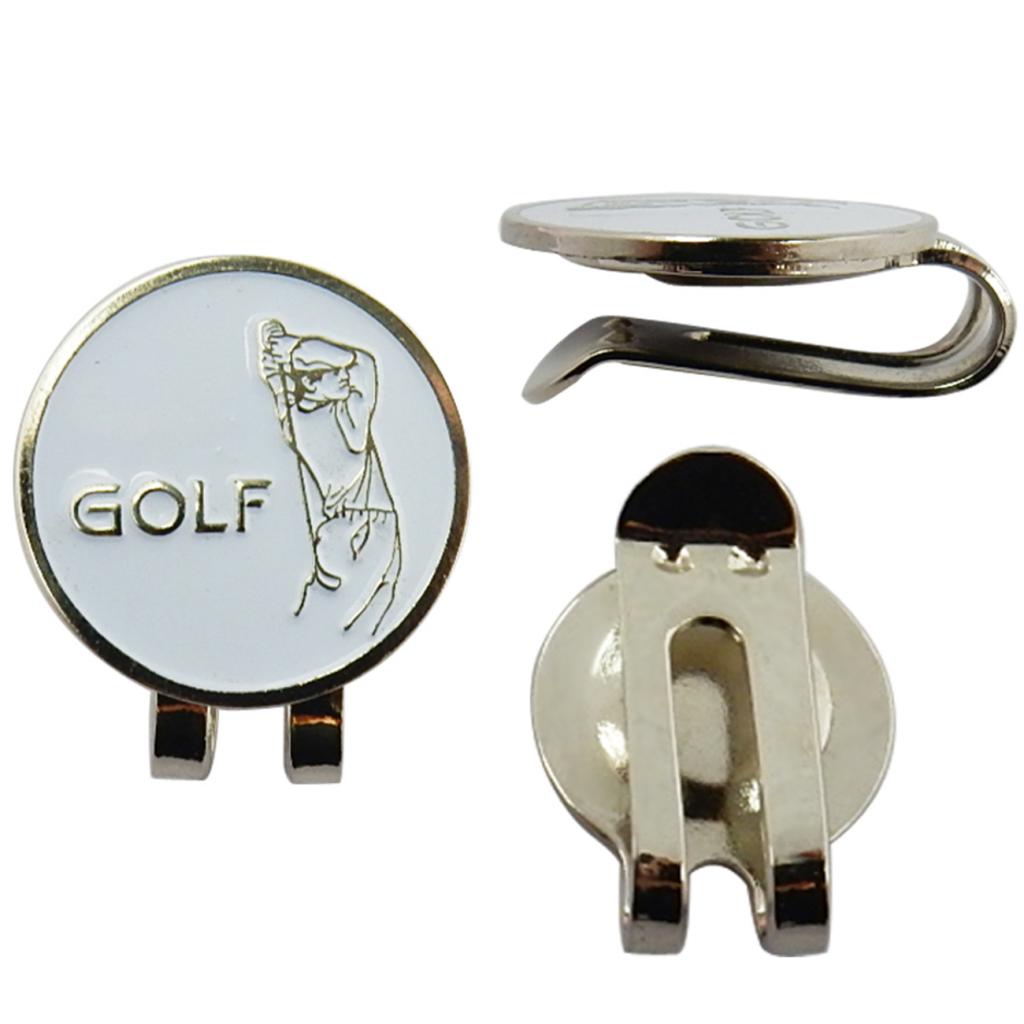 MagiDeal High Quality Sturdy Golfer Pattern Magnetic Golf Marker Clip On Golf Cap Visor Golf Training Access Promotion Gift