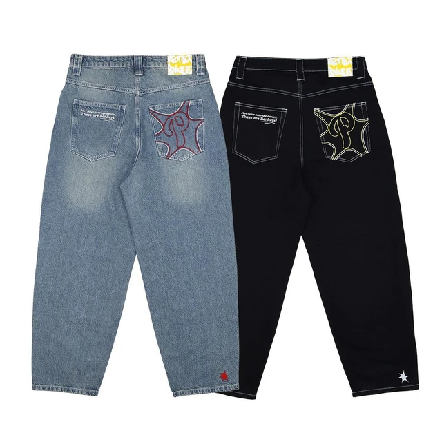 Y2K Star Print Hip Hop Denim Ripstop Pants For Men Low Waist, Loose Fit,  American Retro Style T230815 From Louis_vi_store, $5.45