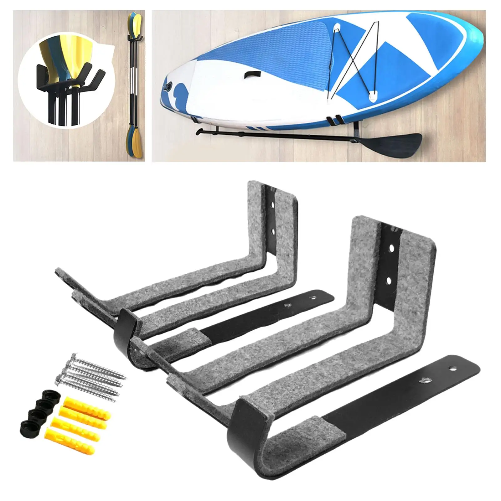 Metal Surf Board Rack Holds Both Long Boards and Short Boards with Foam