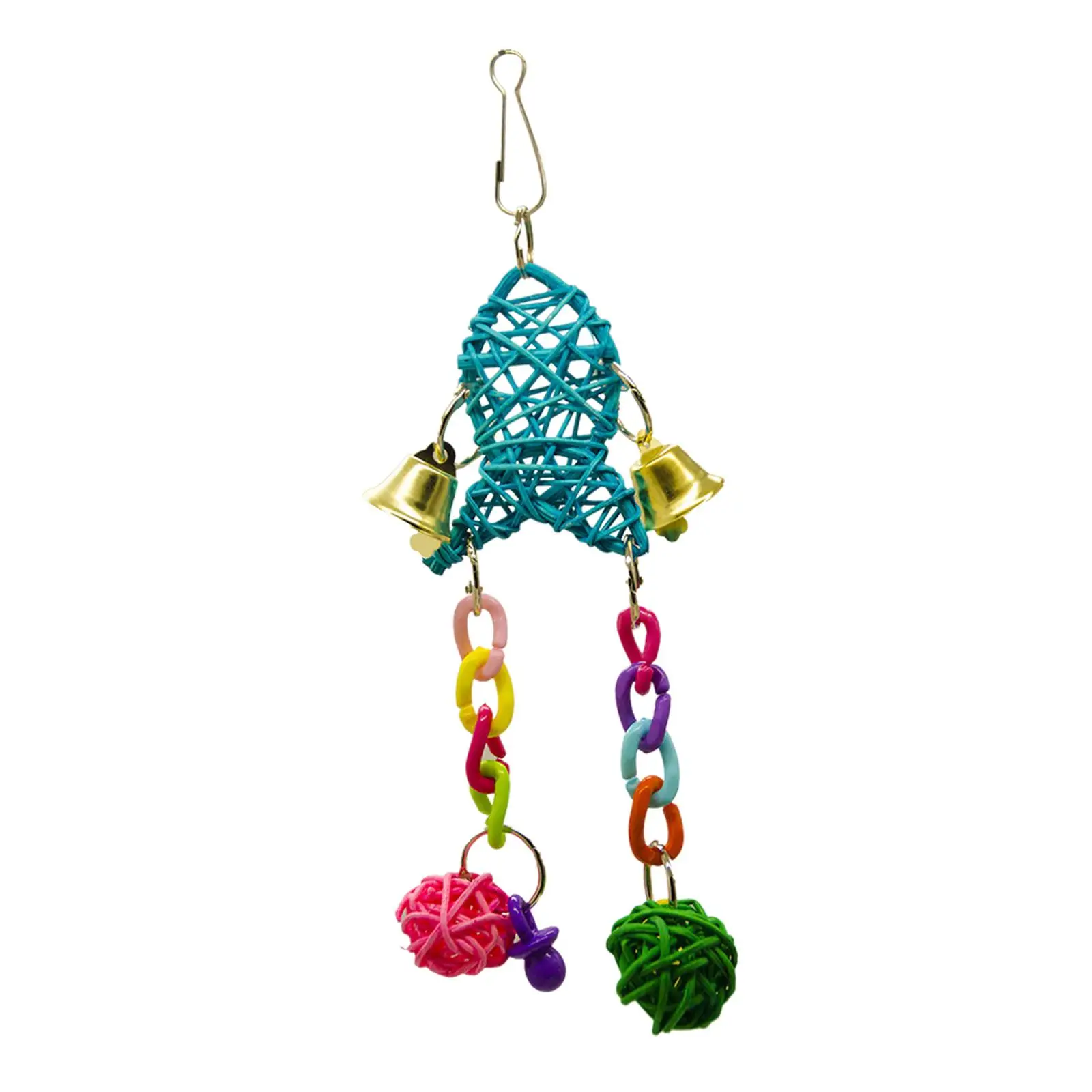  Cage Birds Chewing Bite Boredom Breaker Perches Nest Swing Activity Bells Bird Toy for Cockatiels Budgie Finches