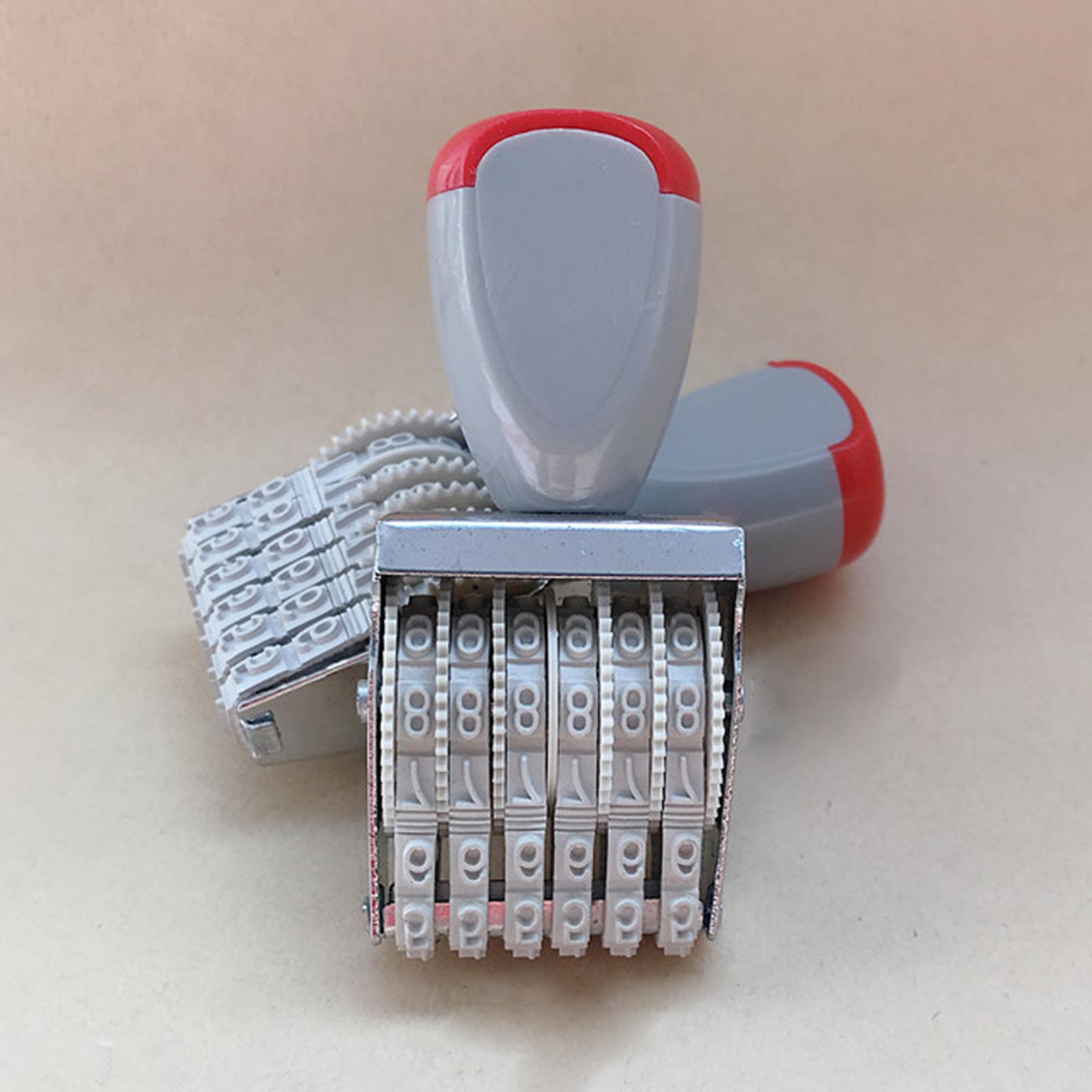 Description Picture 6 of itemRubber 6 digits Roller Stamp Numbering Machine Symbol Business Stamp 6 digits Numbering Stamp for Document Stationery Date