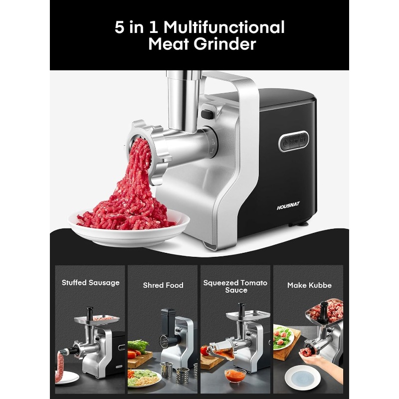 Title 3, Meat Grinder Heavy Duty, 3000W Max Ultra Powerf...