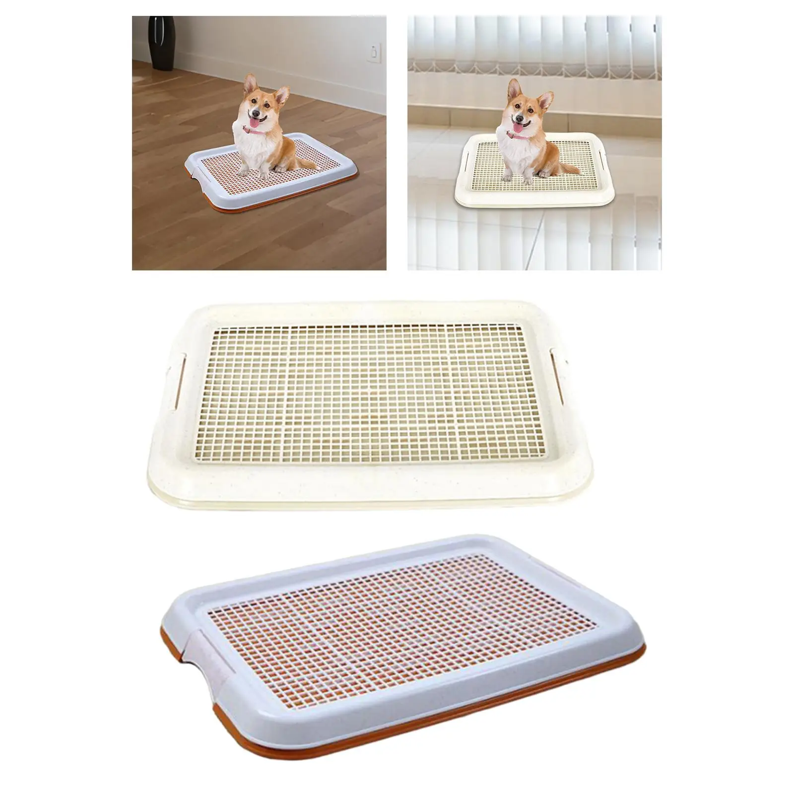 Dog Potty Toilet Training Tray, Pet Indoor Pads Holder, Indoor Potty Trainer for