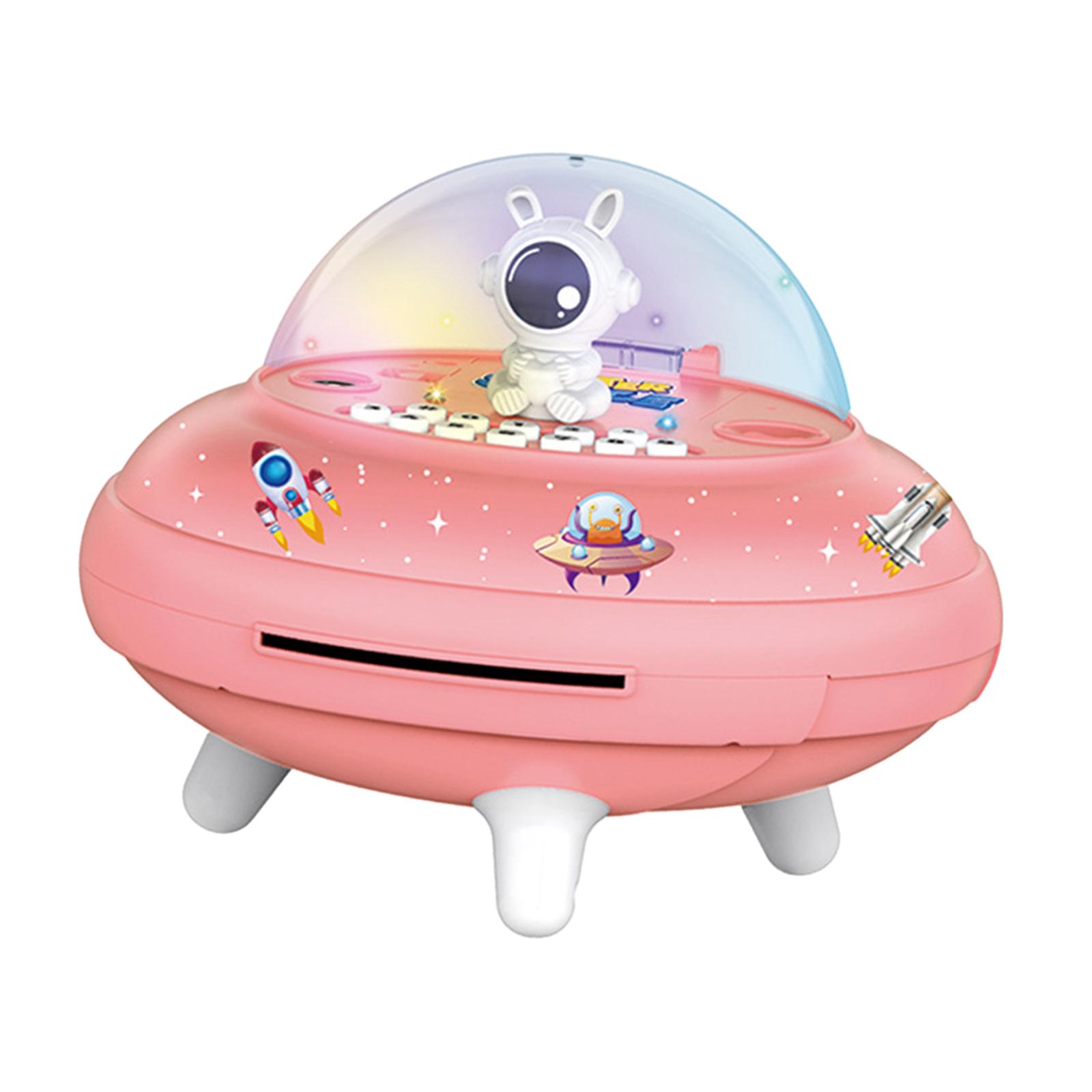 Space Ship Piggy Banks Toys Kids Room Decor with Password Protection Gifts Piggy Banks Kids Toys for Boys Girls Age 5-15