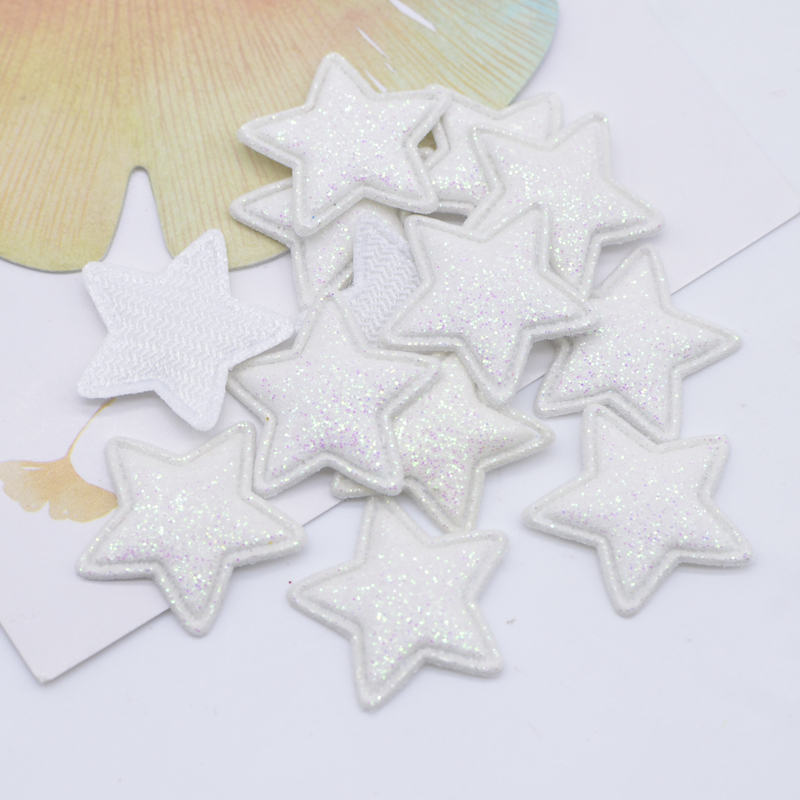 Description Picture 5 of item100Pcs 22mm Bling Star Applique Padded Patches for DIY Headwear Hair Clips Decor Clothes Hat Crafts Sewing Supplies