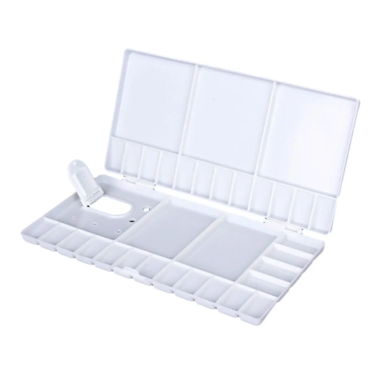 Empty Watercolor Palette Box with Cover Large Capacity Leakproof Gouache Mixing Tray Paint Box for Acrylic Oil Painting Students