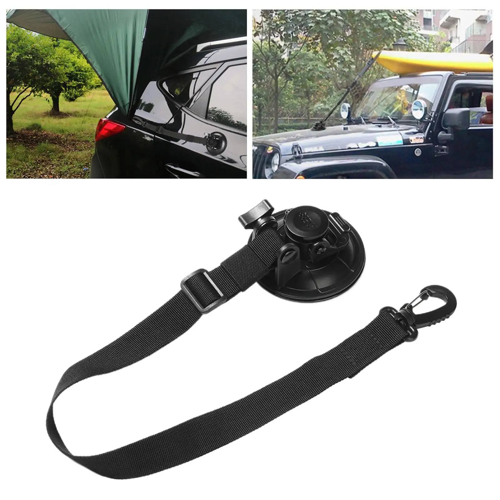 Heavy Duty Strong Suction Cup Anchor with Securing Hook Strap for Car Cover