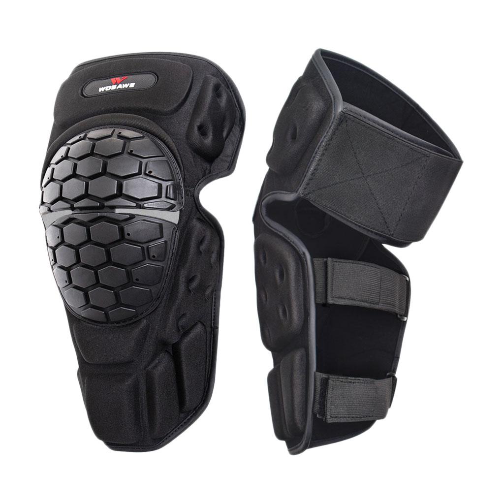 Black Thick EVA Padded Knee Pad Motorcycle Motorbike Knee Protector Guards