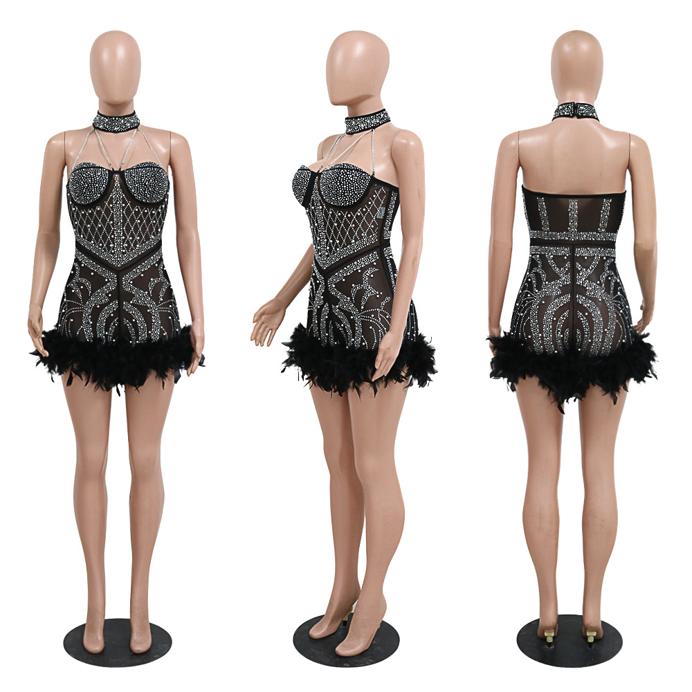 Cocktail Romper dança, Conjunto de Playsuit One Piece, moda sexy, 2023