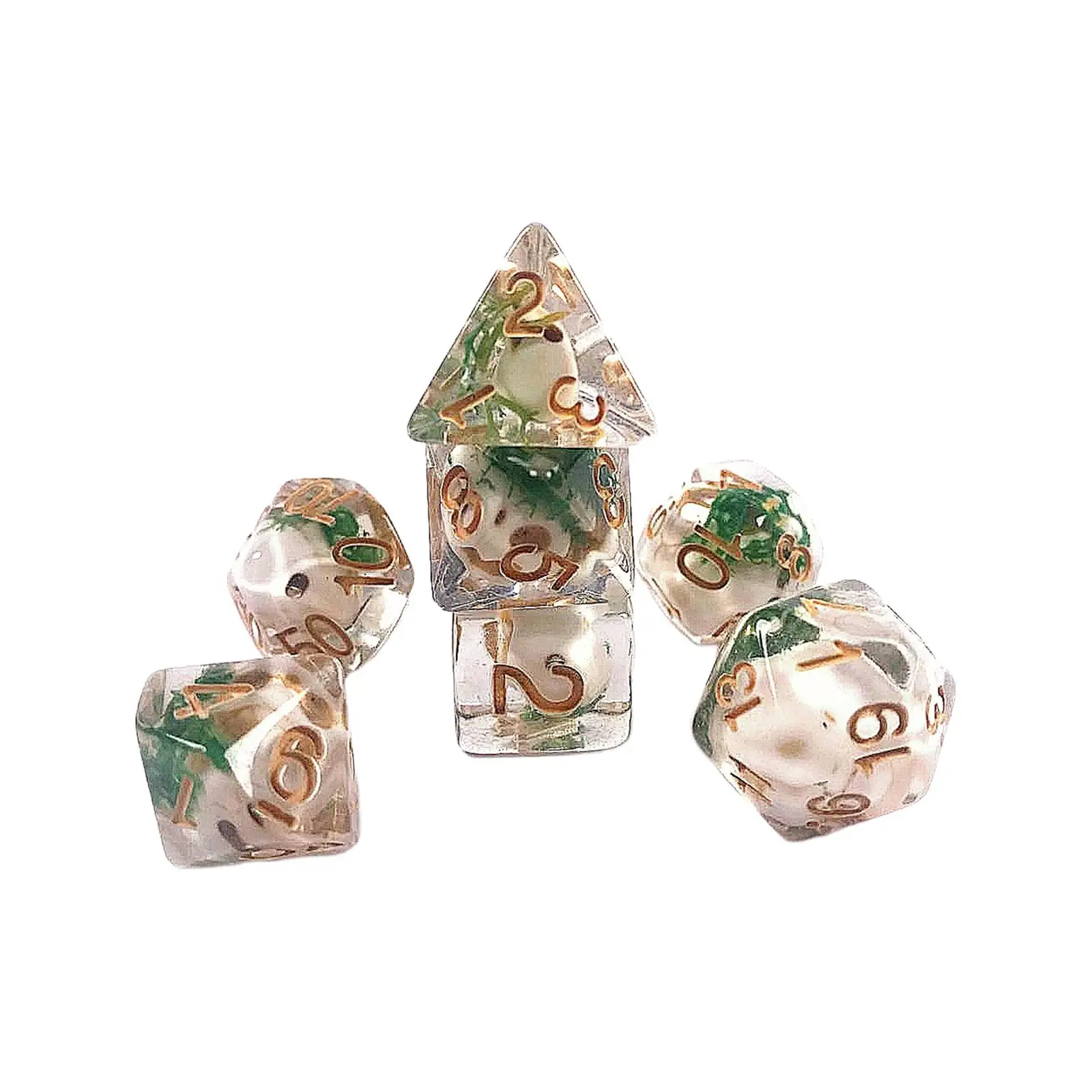 7x Acrylic Dices Set Collectibles Board Game for Bar RPG Tabletop Game