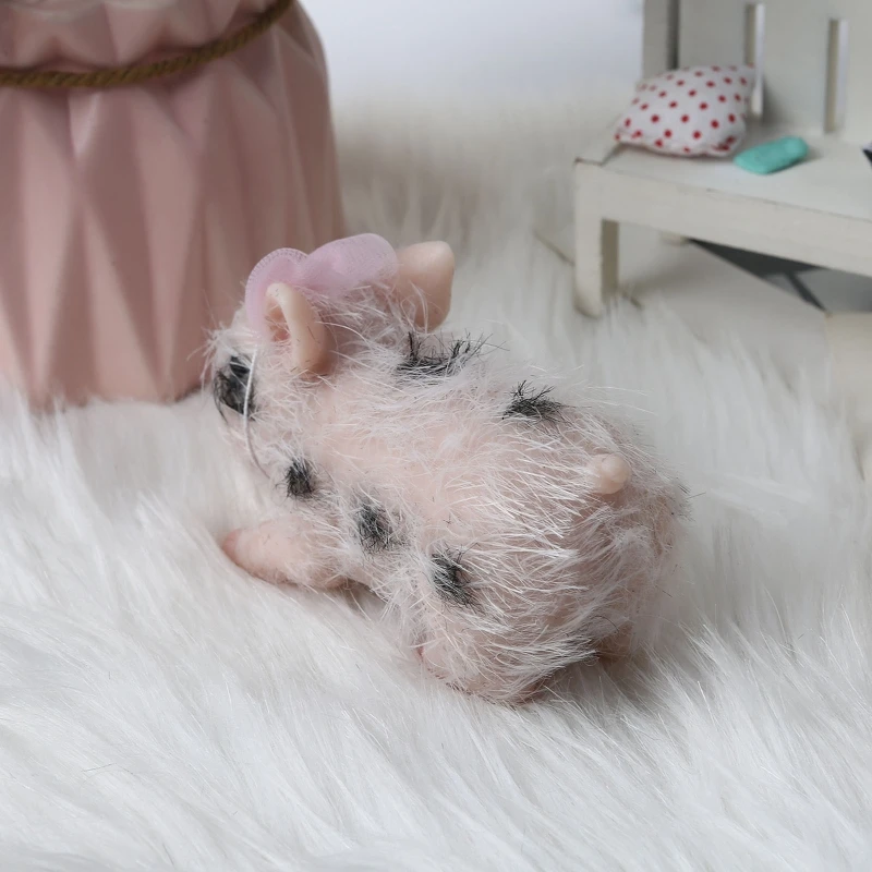 Newborn Baby Bed Sleeping Toy Reborn Pig Infant Accessories Baby Room Decoration Eco-friendly White Embryo Body Doll lalaloopsy dolls